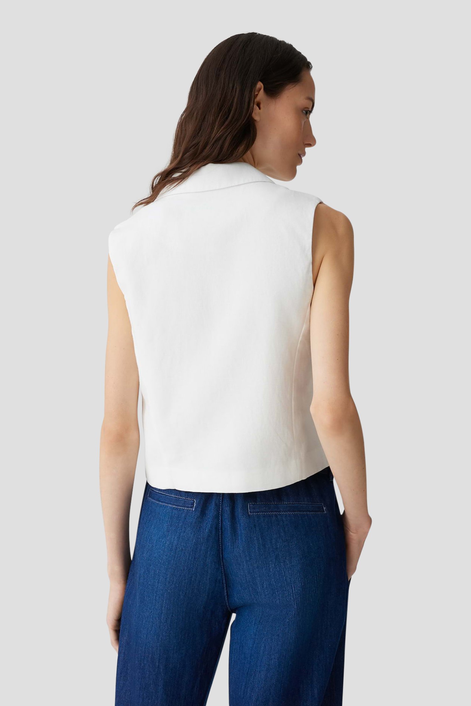 Veste sans manches blanche de Opus pour Femmes