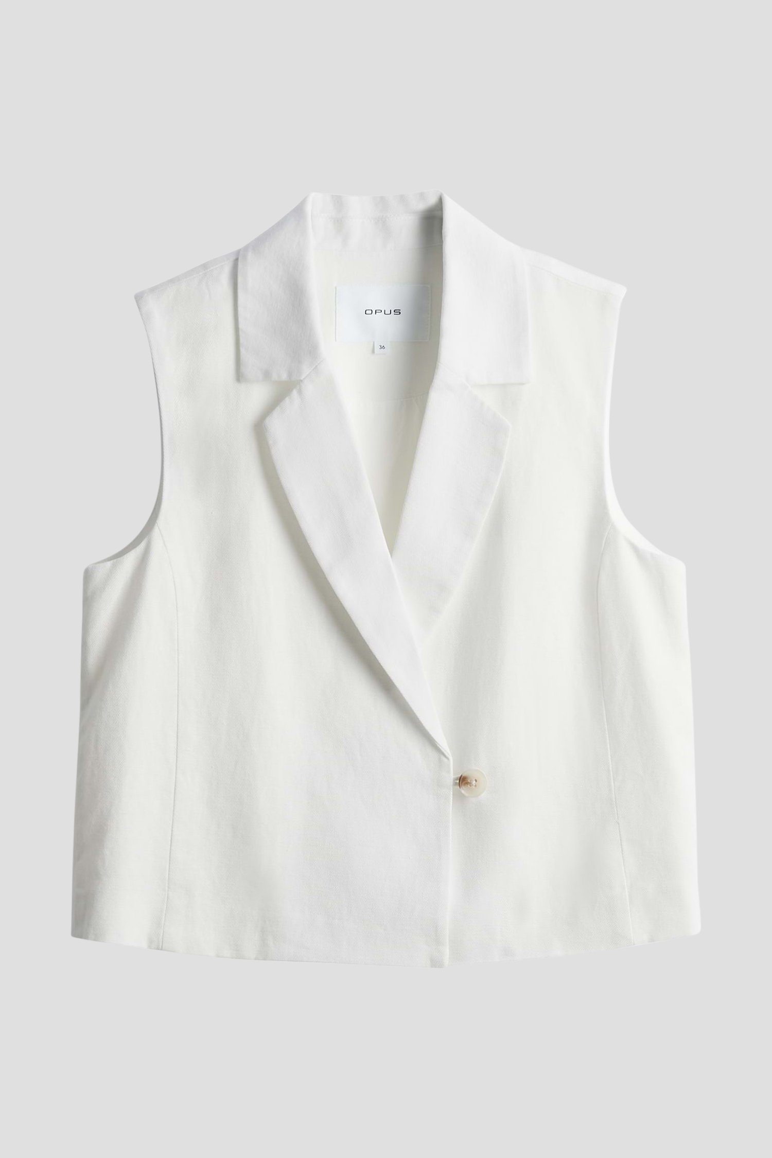 Veste sans manches blanche de Opus pour Femmes