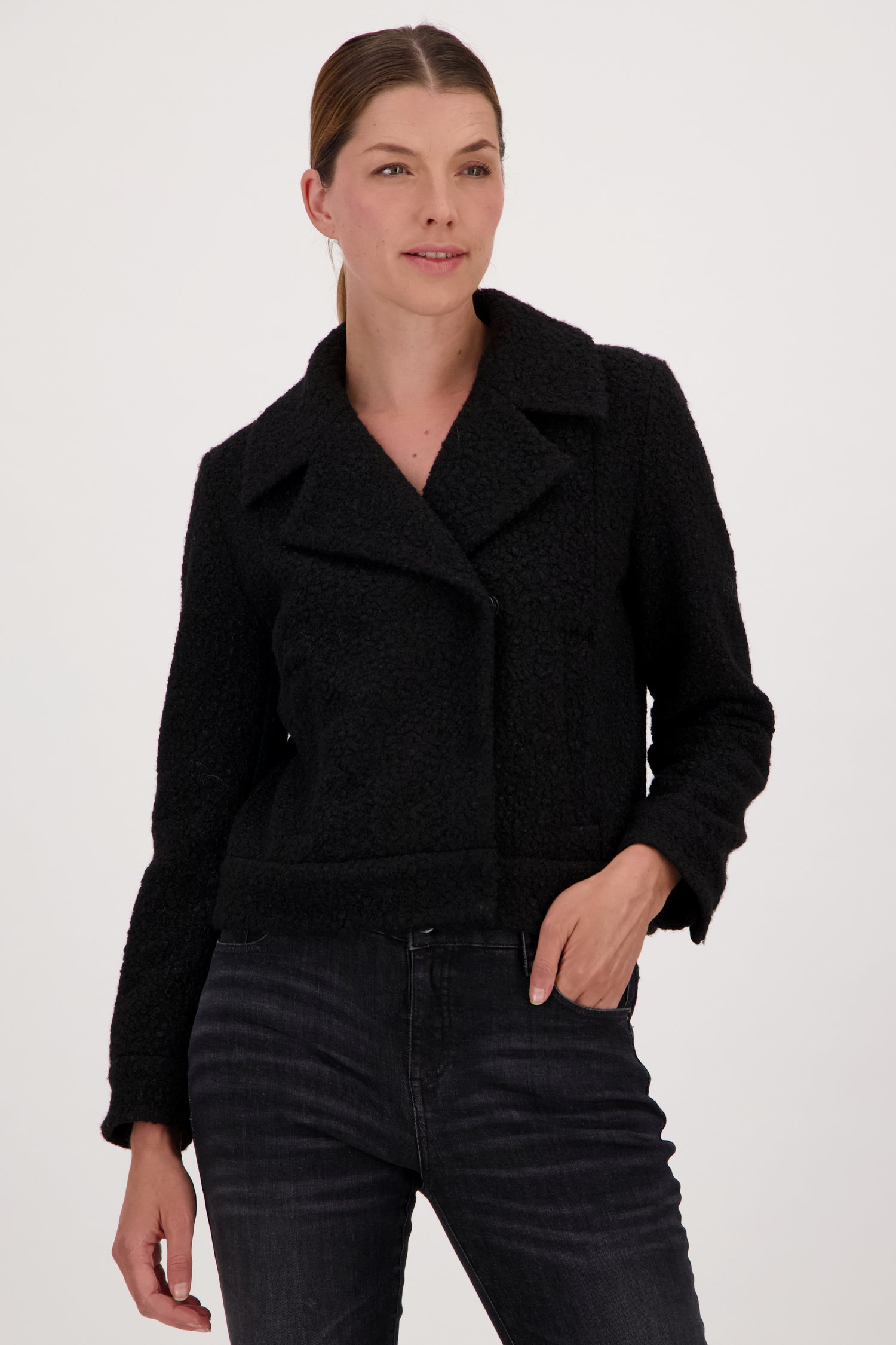 Veste teddy noire de Opus pour Femmes