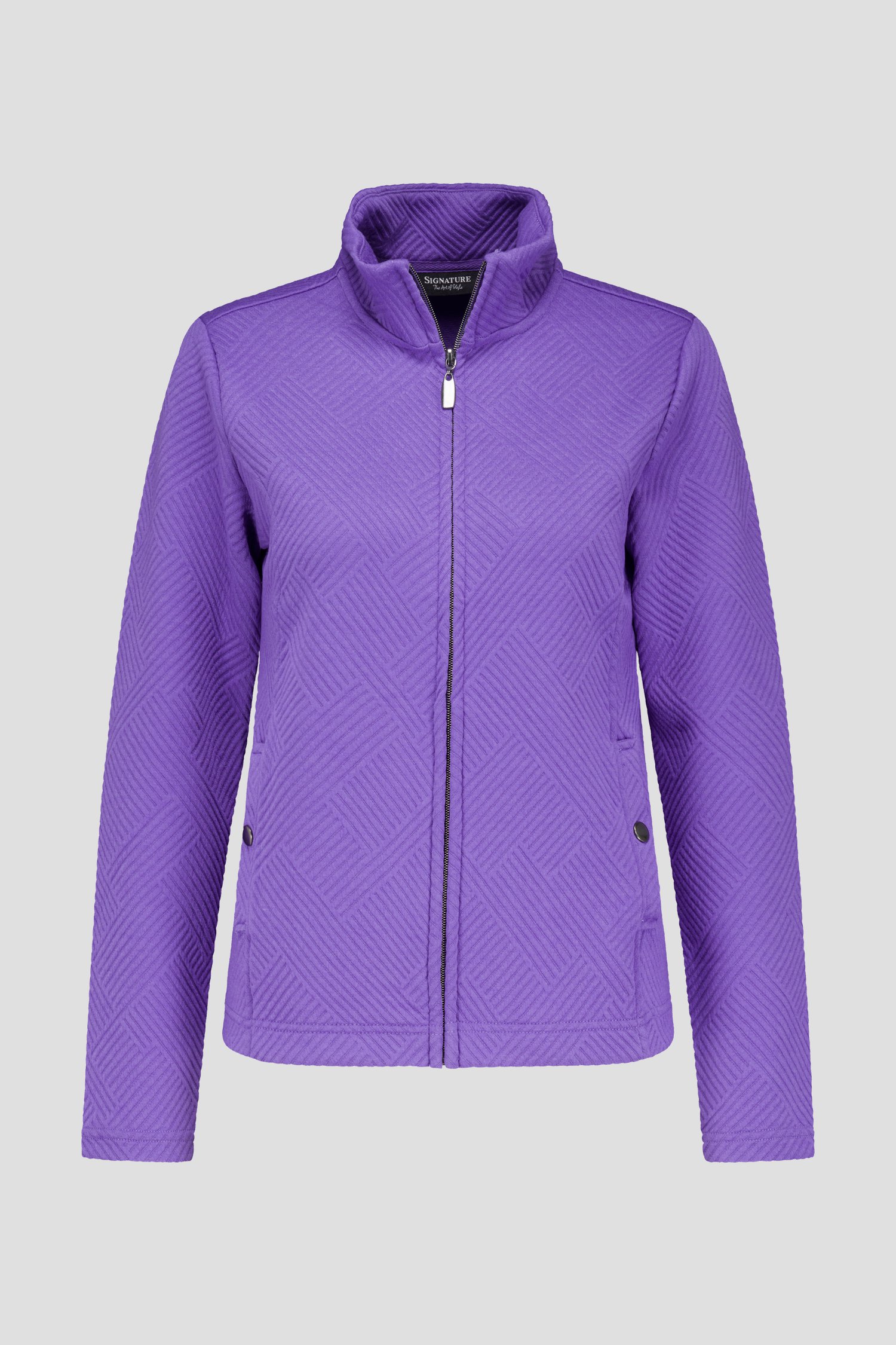 Veste texturée lilas de Signature pour Femmes