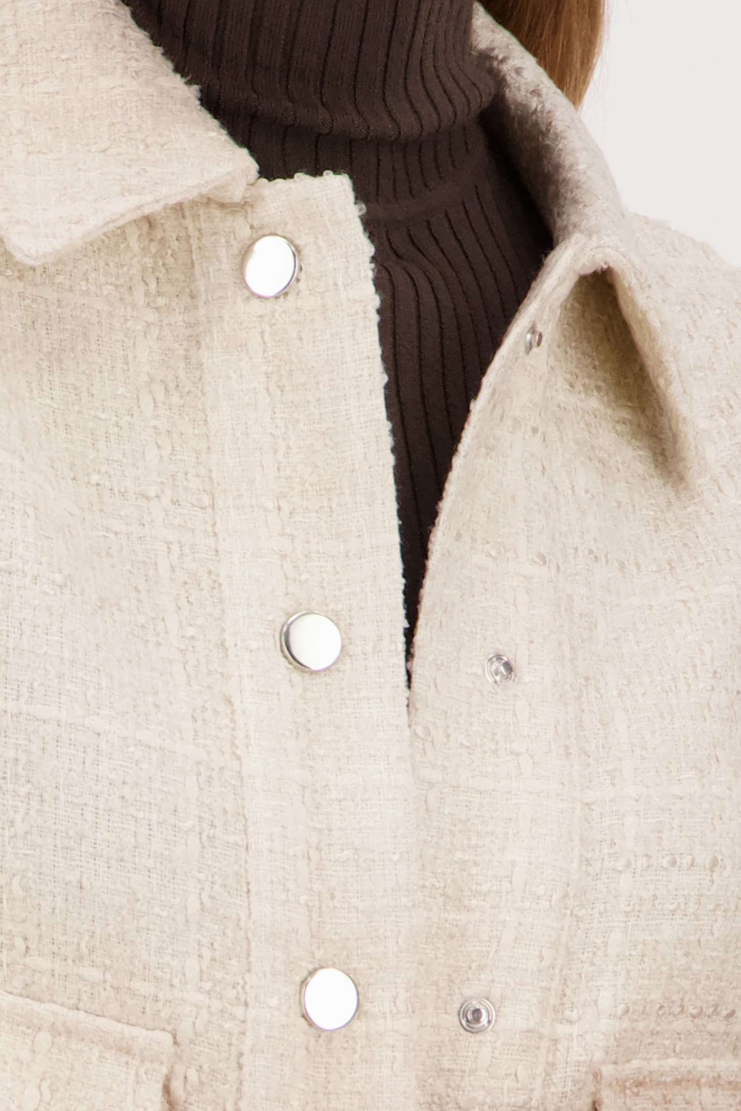 Vestje in beige bouclé van Opus voor Dames