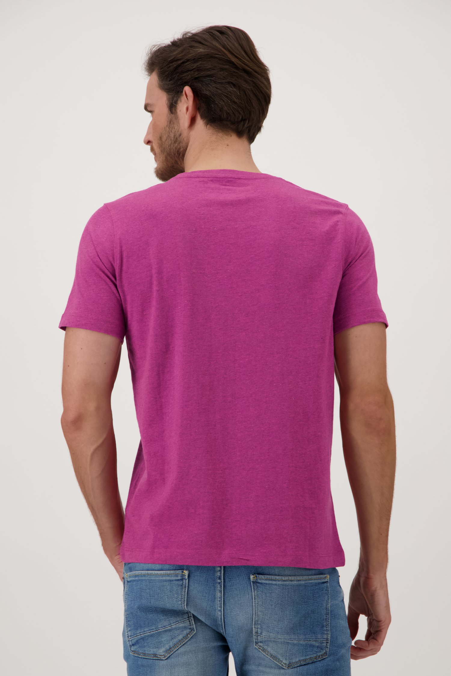 Violet T-shirt met ronde hals van Ravøtt voor Heren