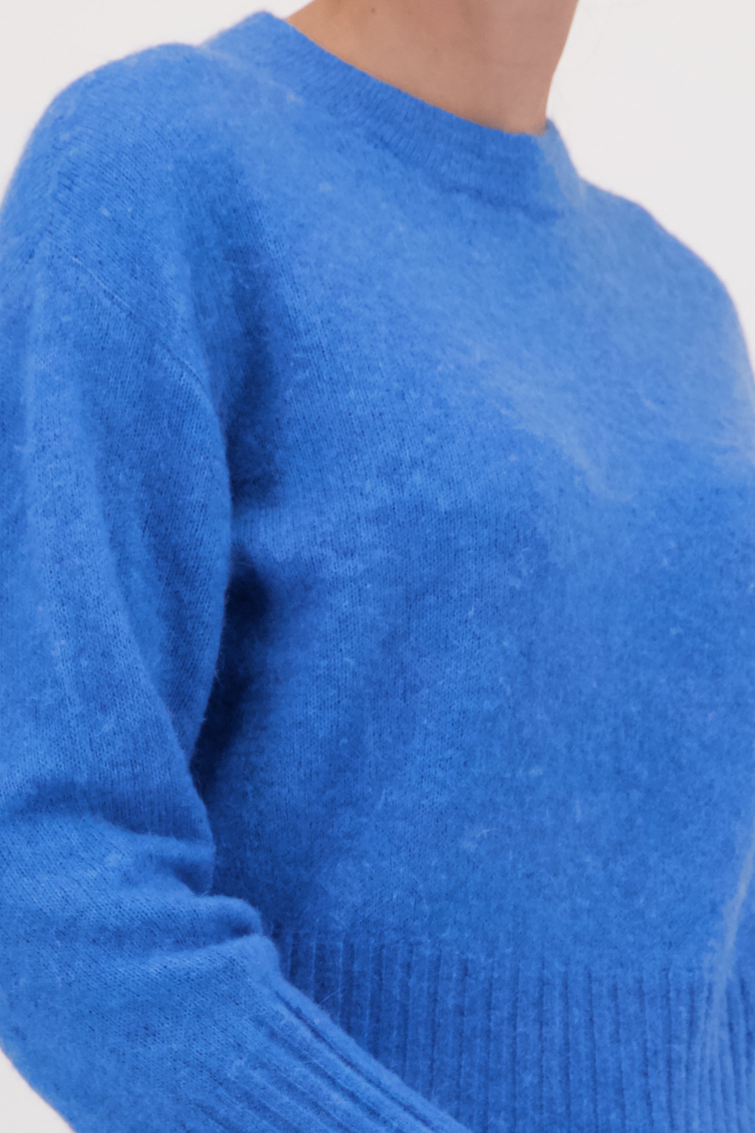 Warme blauw gemêleerde trui  van Opus voor Dames