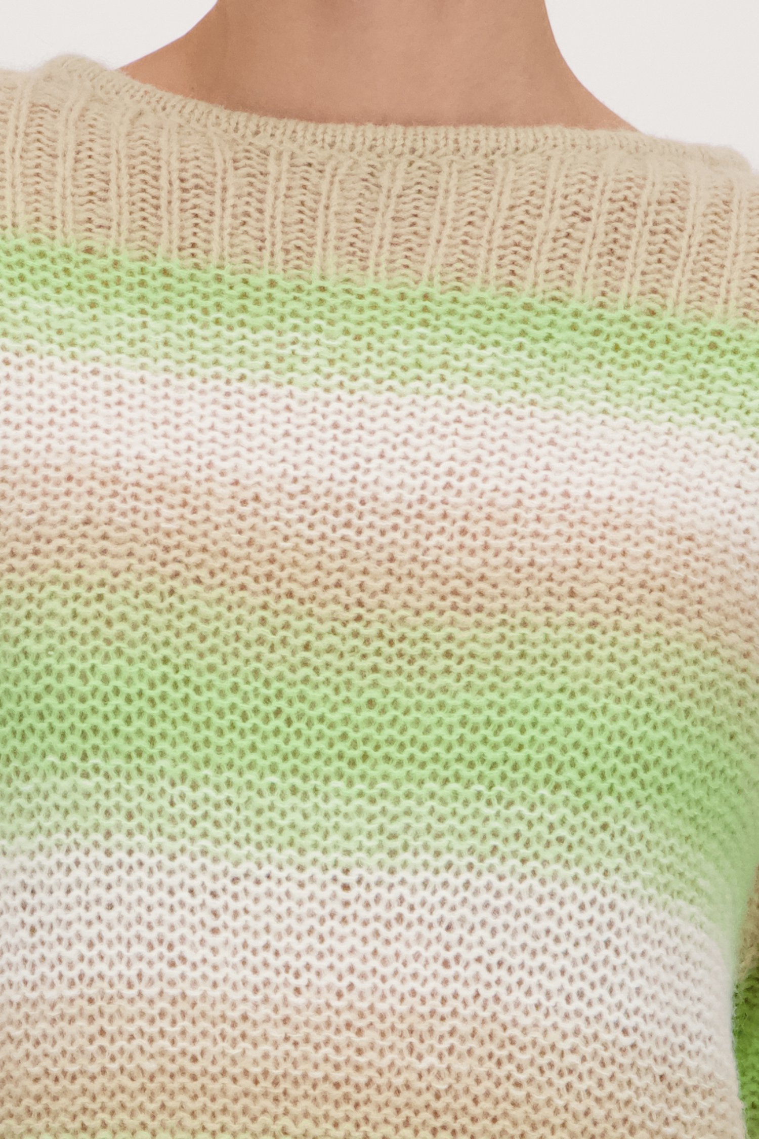 Warme trui in beige en groen van Opus voor Dames