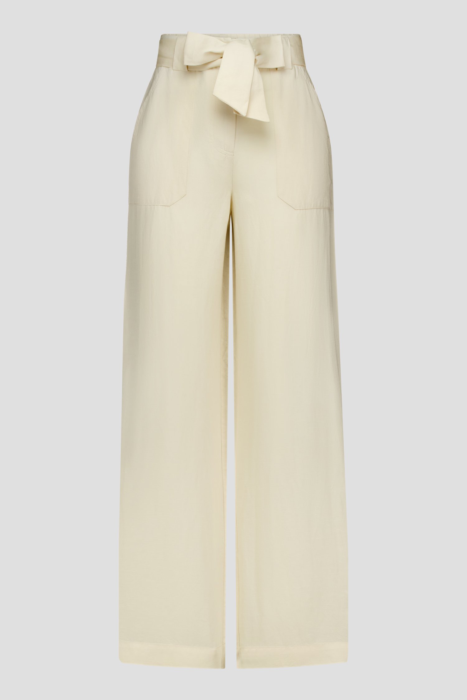 Wijde beige broek in linnen van Liberty Loving nature voor Dames