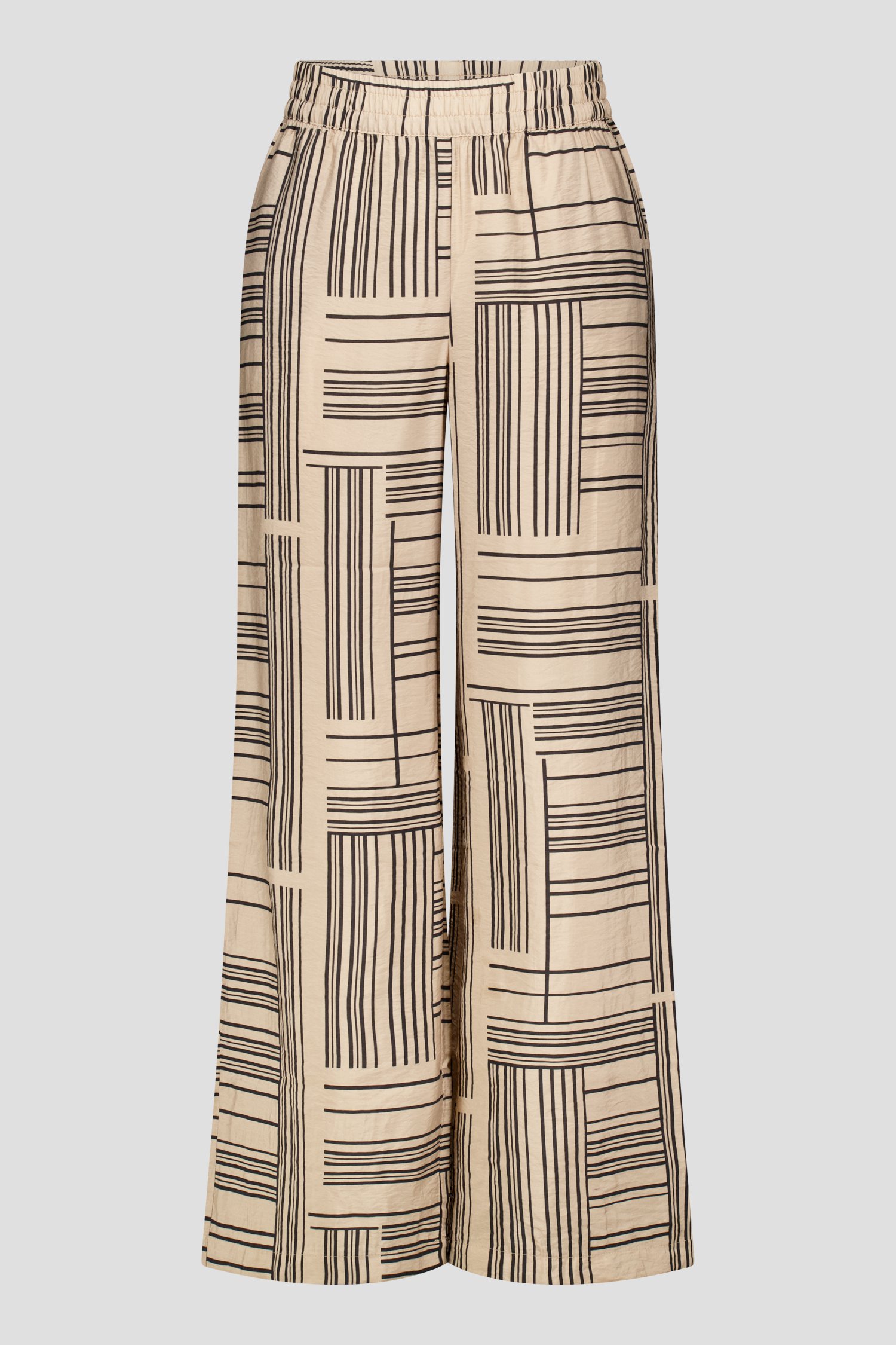 Wijde beige broek met gestreepte print van JDY voor Dames