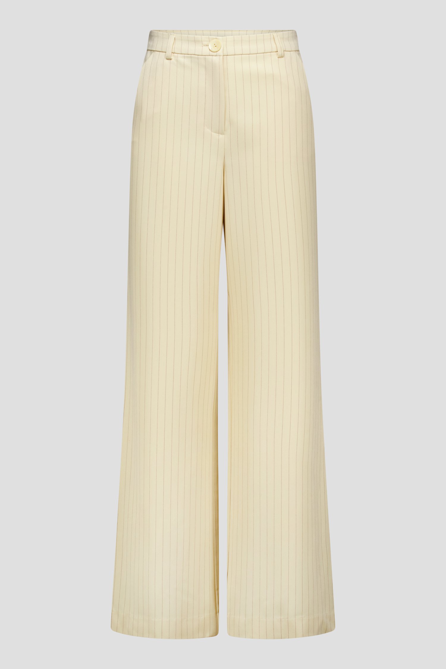Wijde beige broek met glitterstreep van D'Auvry voor Dames