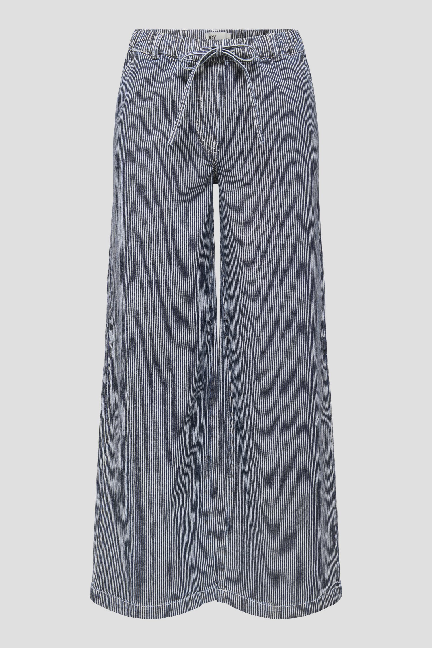 Productfoto 1 van Wijde blauw-wit gestreepte broek met jeans look door JDY voor Dames