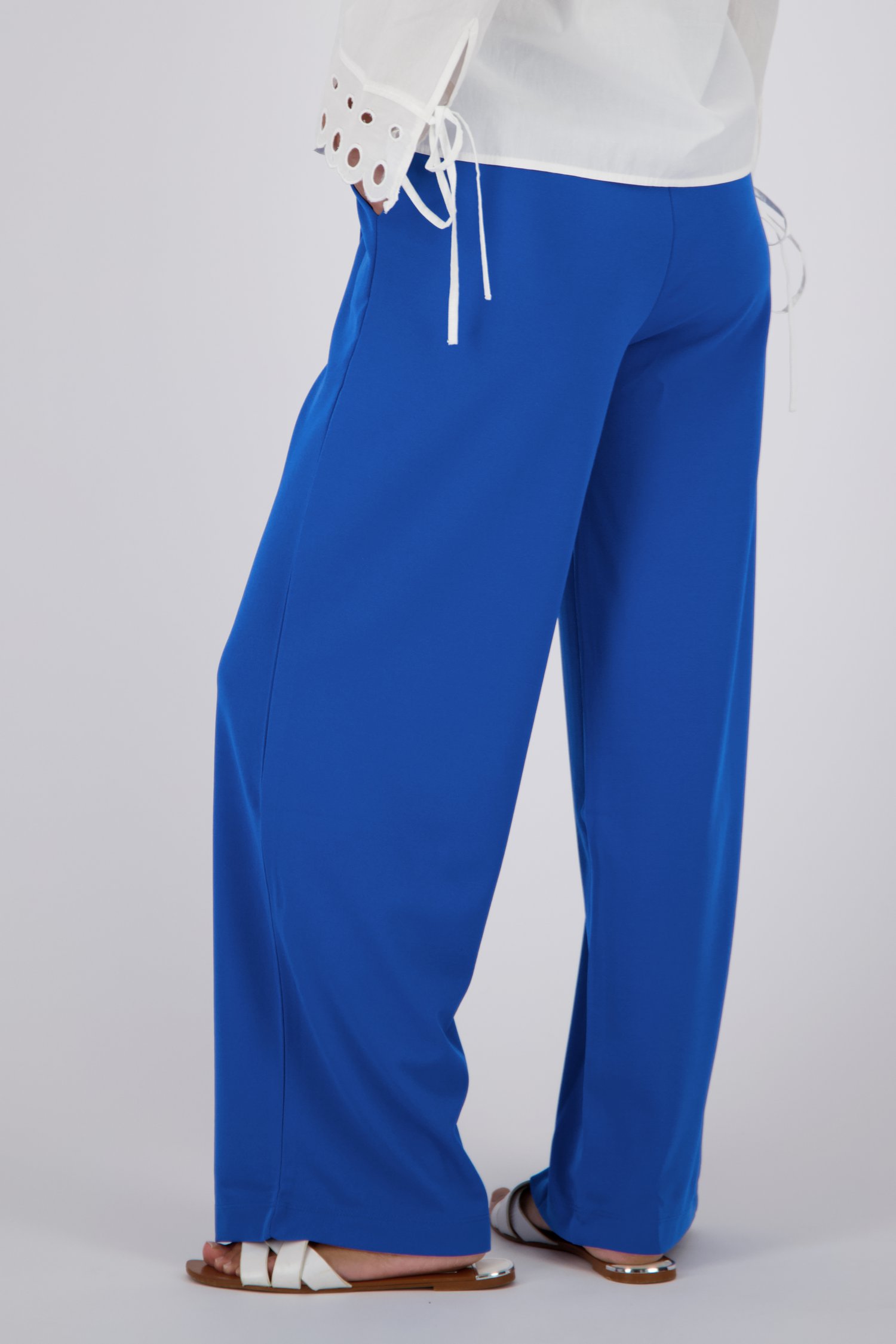 Wijde blauwe broek met elastische taille van JDY voor Dames