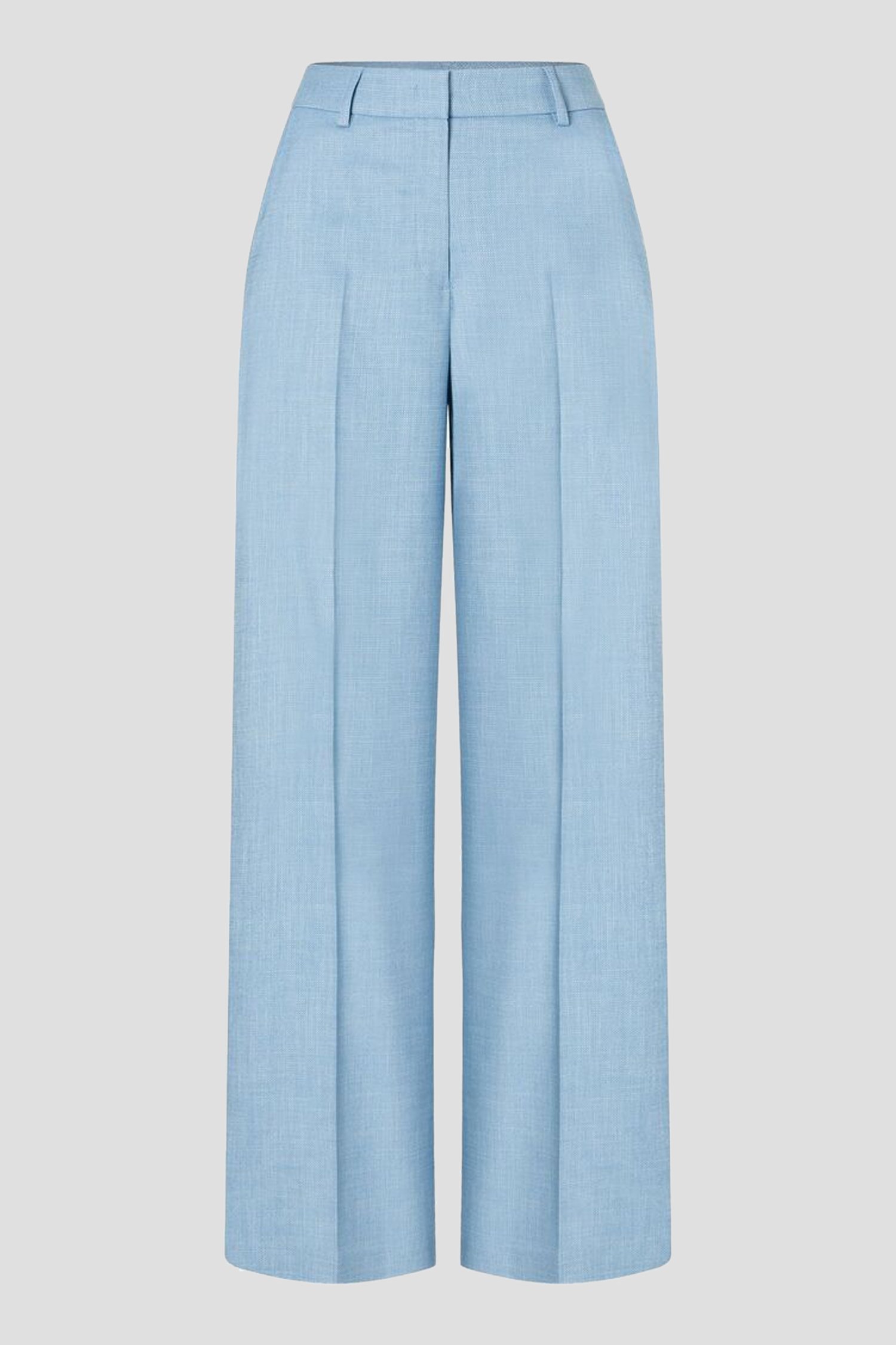 Wijde blauwe broek met gemêleerde look van More & More voor Dames