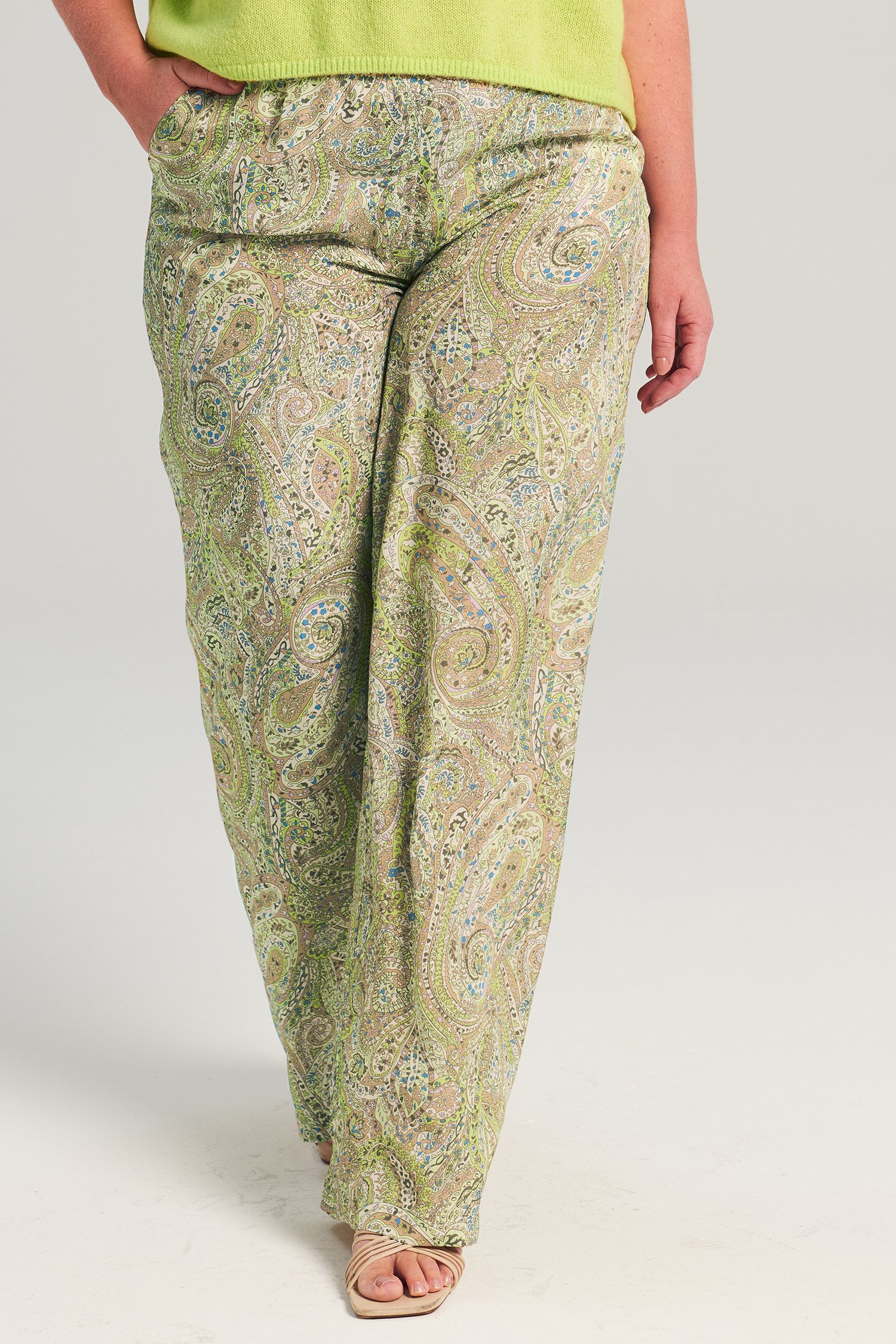Wijde broek met fijne paisley print van Louise voor Dames