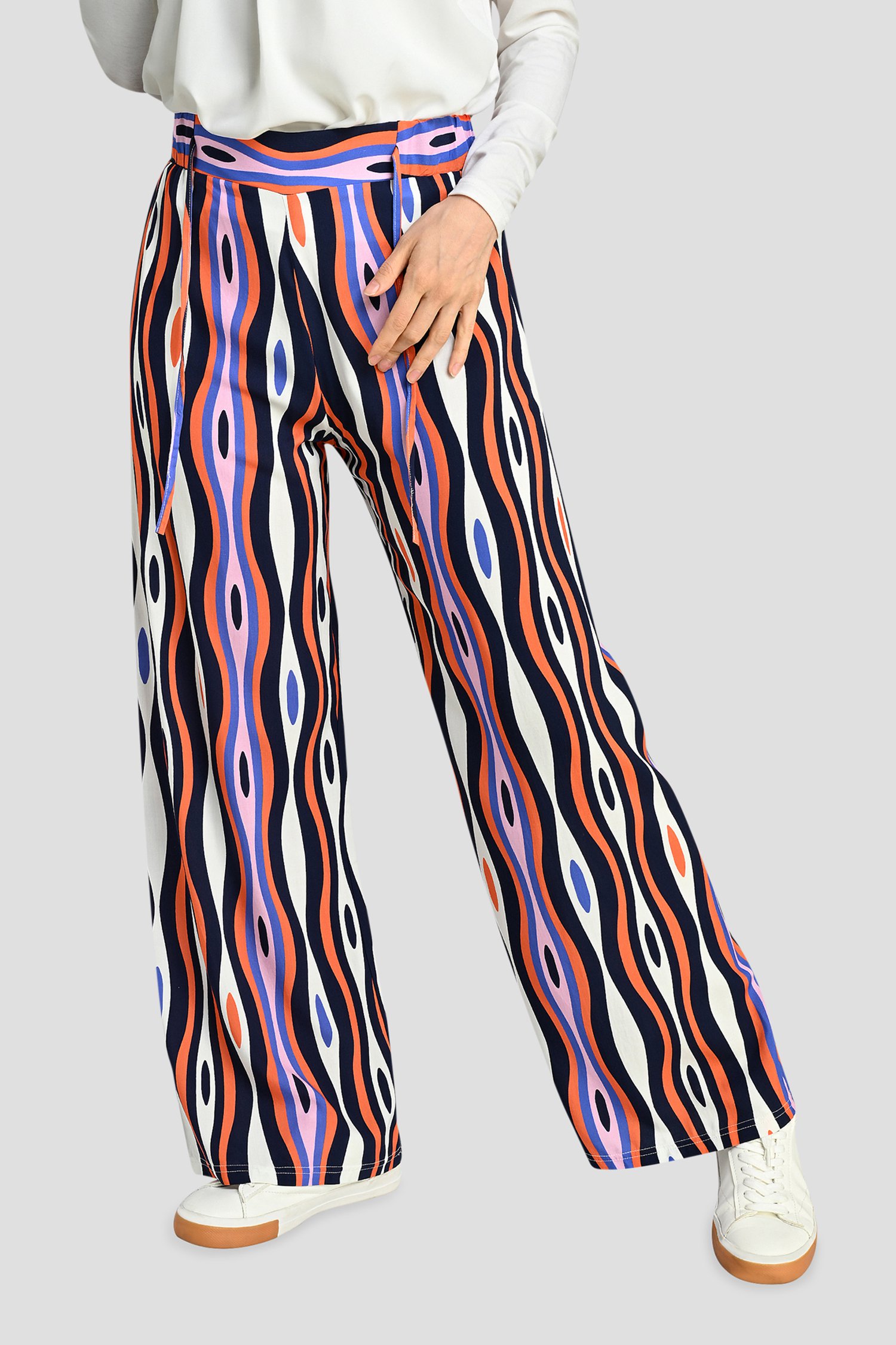 Wijde broek met kleurrijke print van Bicalla voor Dames