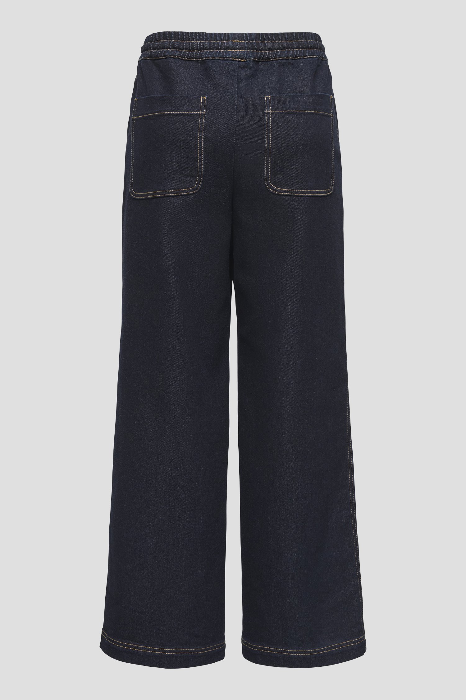 Productfoto 2 van Wijde donkerblauwe jeans met elastische taille door JDY voor Dames