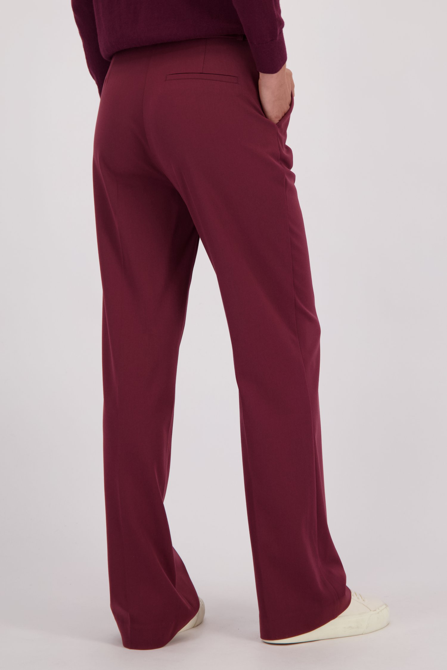 Achterkant van Wijde geklede broek - Bordeaux door Liberty Island voor Dames