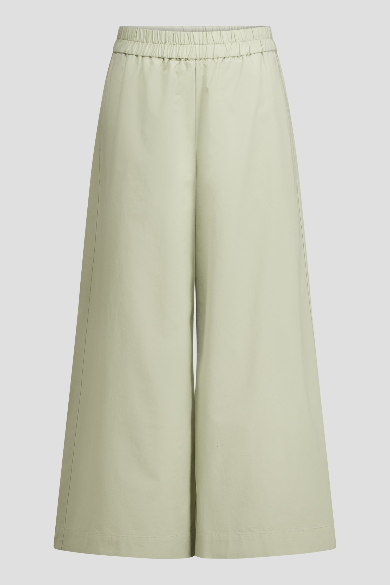 Productfoto 1 van Wijde grijsgroene broek met elastische tailleband door Louise voor Dames