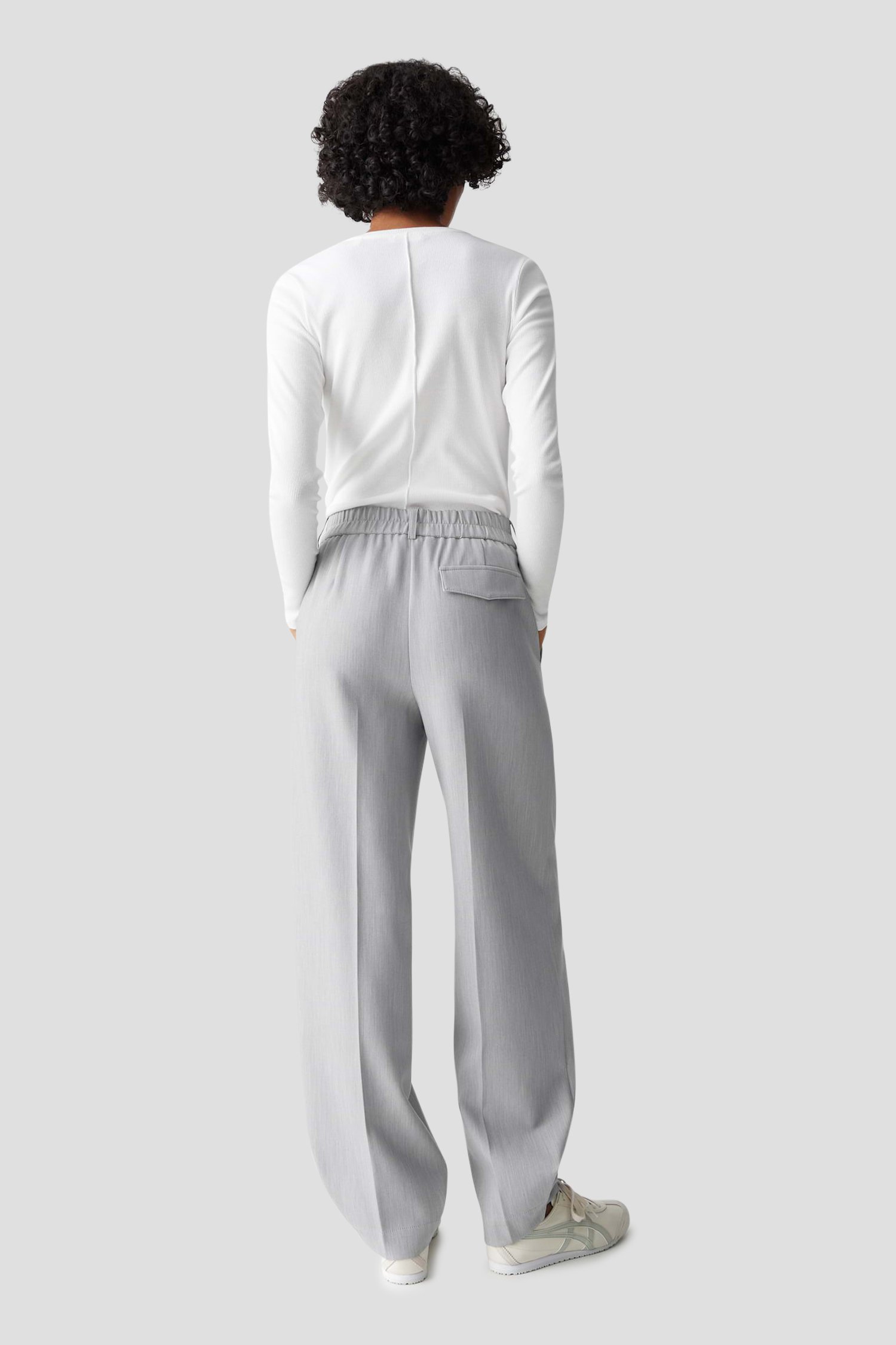 Rivela broek met band in grijs main image 1