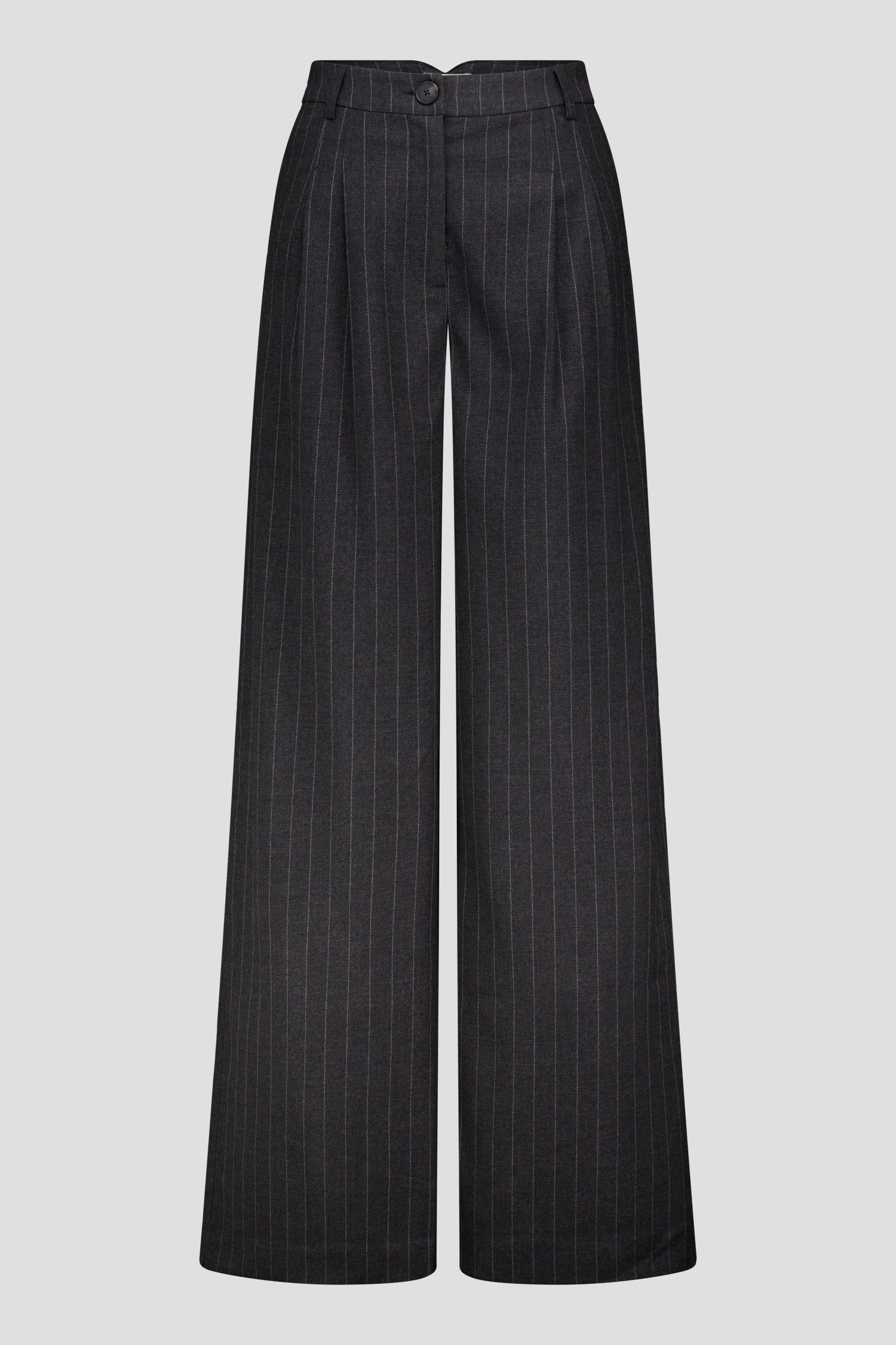 Productfoto 1 van Wijde grijze broek met krijtstreep door Louise voor Dames