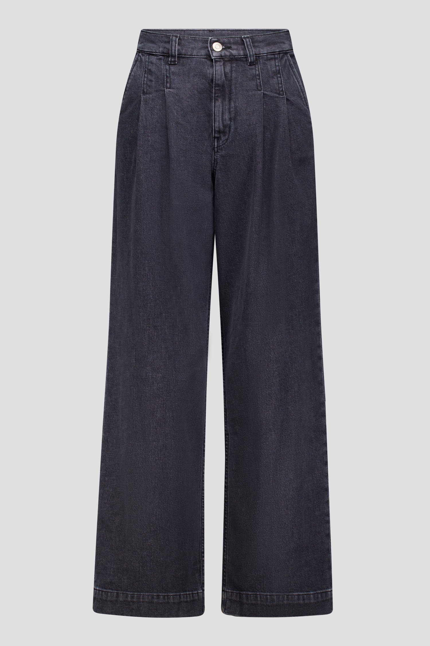 Productfoto 1 van Wijde grijze jeans met verwassen look door Murielle Victorine Scherre voor Dames