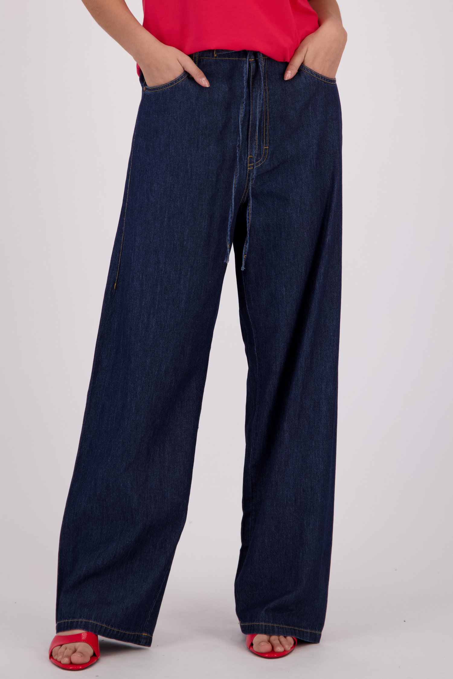 Youlee Dames Elastische taille Harembroek Katoenen jeans Style 3