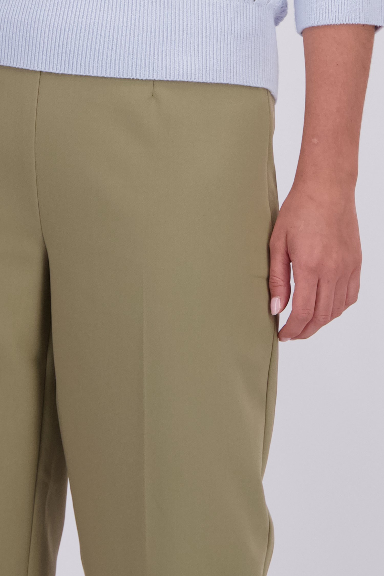 Detail van Wijde kaki broek - 7/8 lengte door Libelle voor Dames