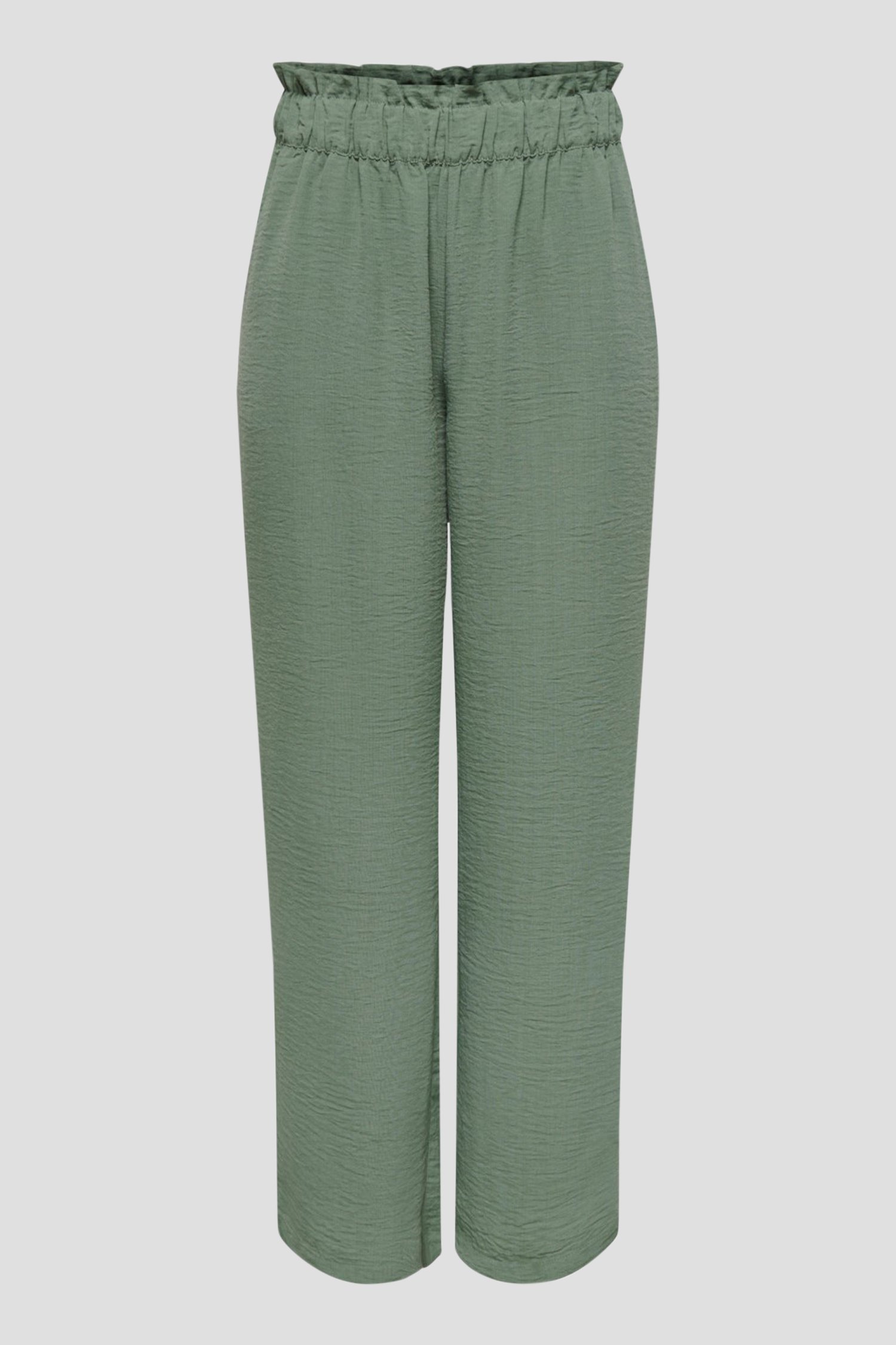 Wijde kaki broek met elastische taille van JDY voor Dames
