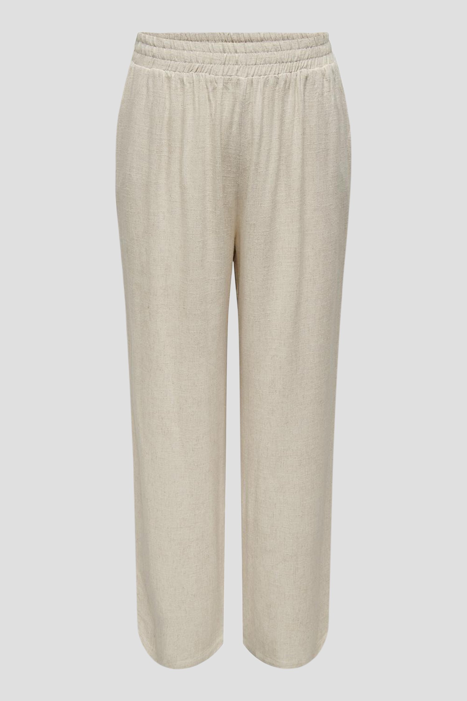 Wijde lichtbeige broek van Only Carmakoma voor Dames