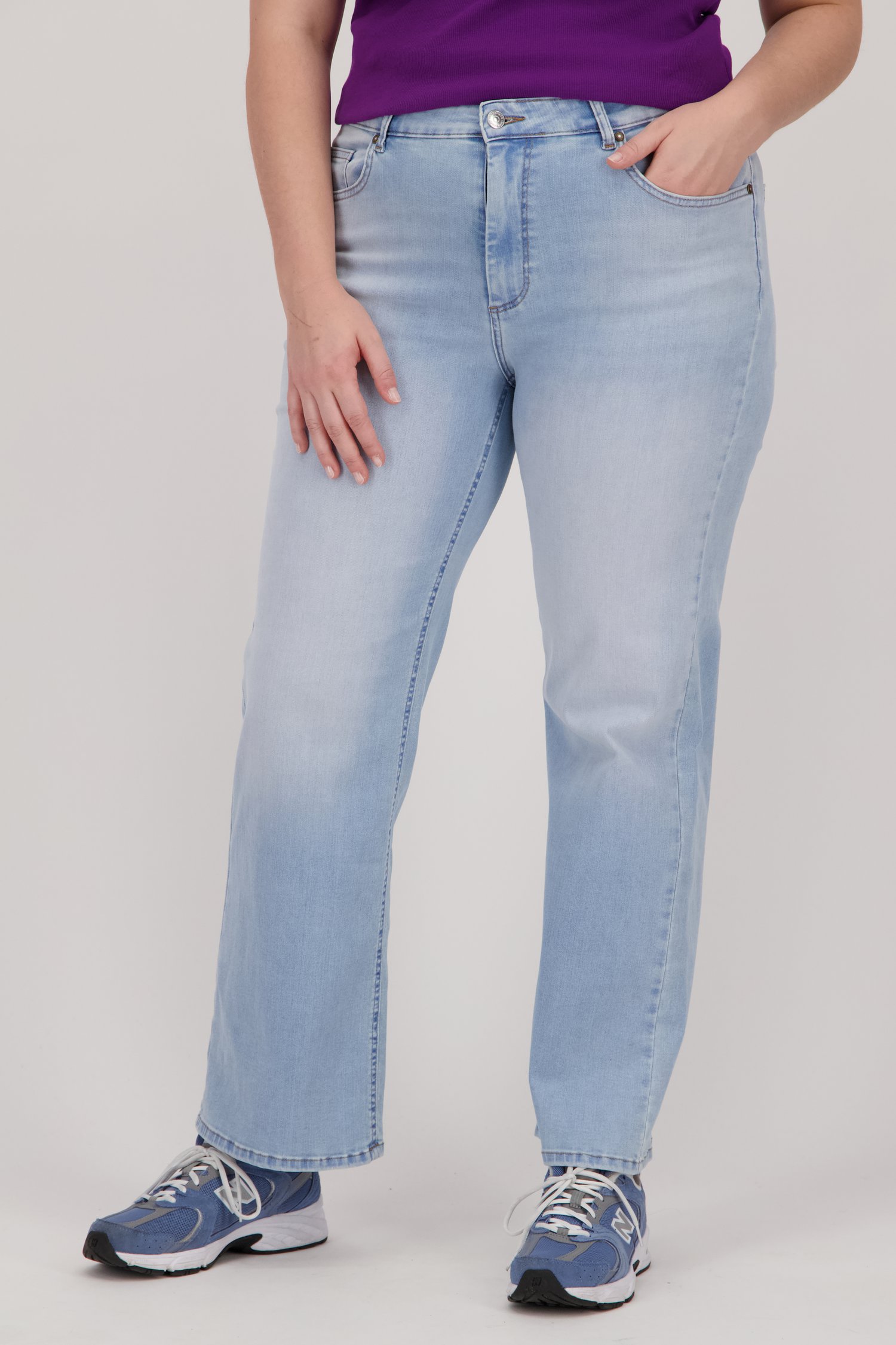 Wijde lichtblauwe jeans van Only Carmakoma voor Dames