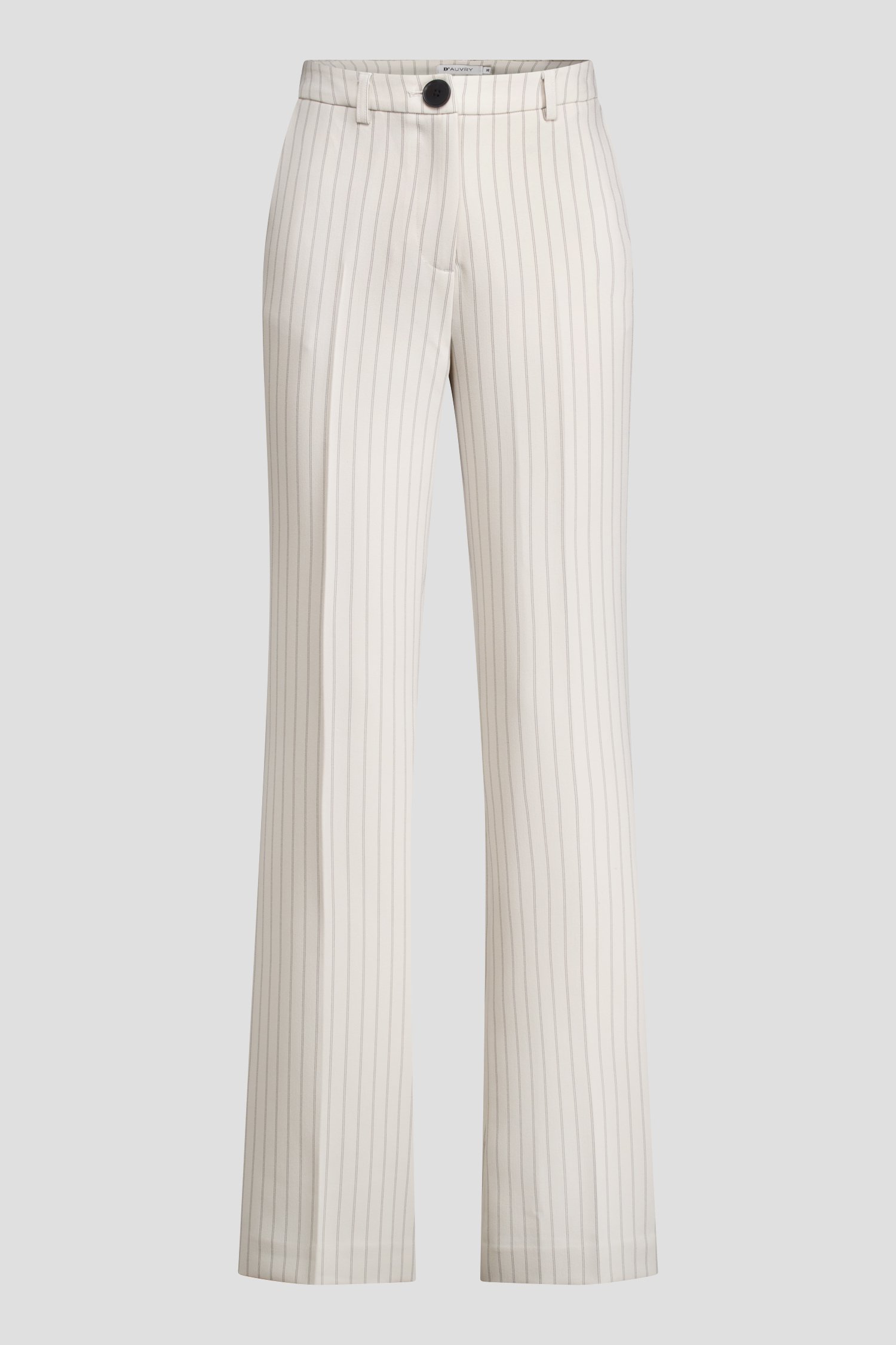 Productfoto 1 van Wijde lichtgrijze broek met strepen door D'Auvry voor Dames