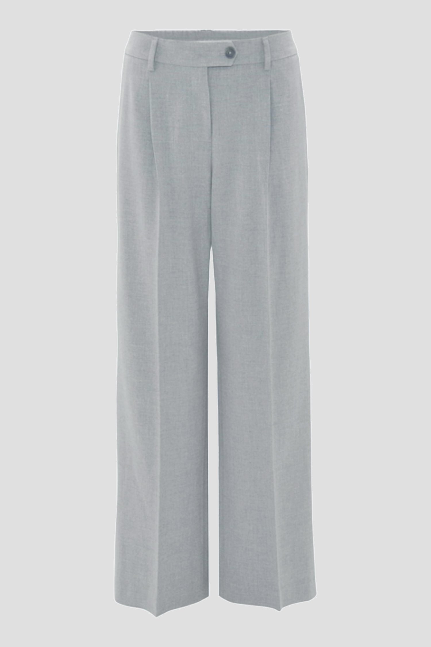 Wijde lichtgrijze broek van Opus voor Dames