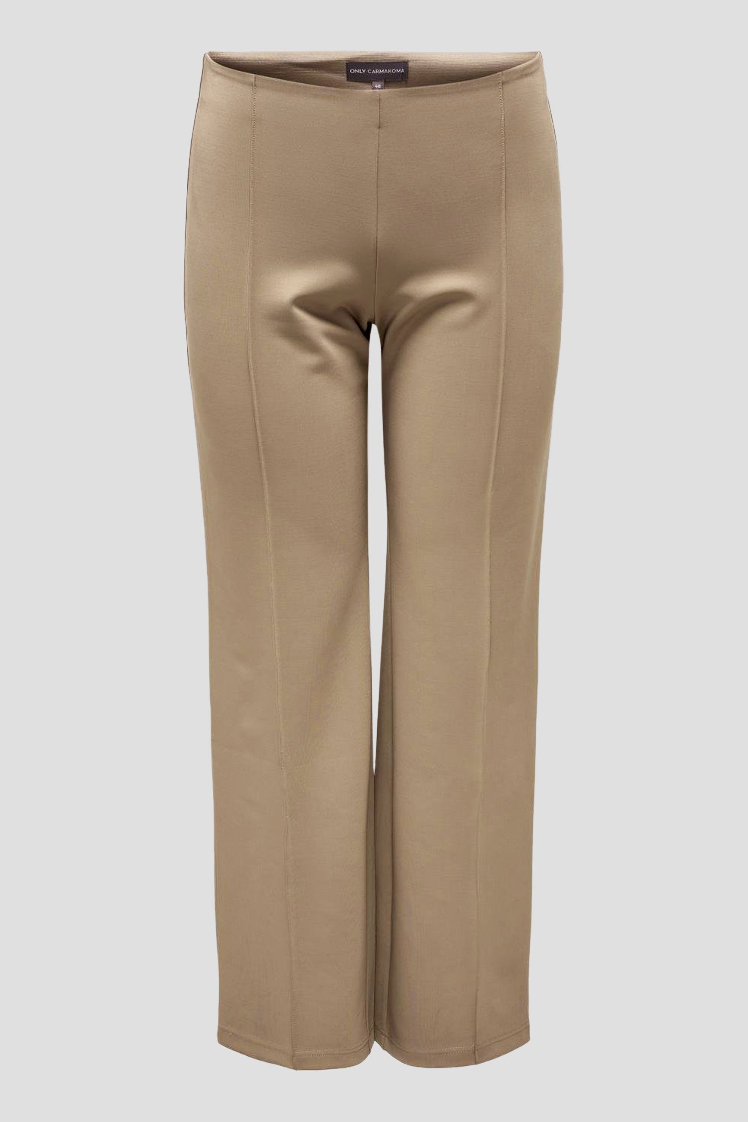Wijde taupe broek van Only Carmakoma voor Dames