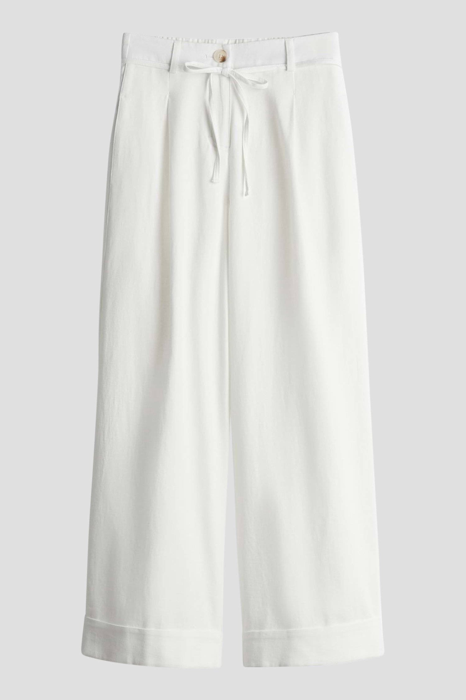 Wijde witte broek - 7/8 lengte van Opus voor Dames