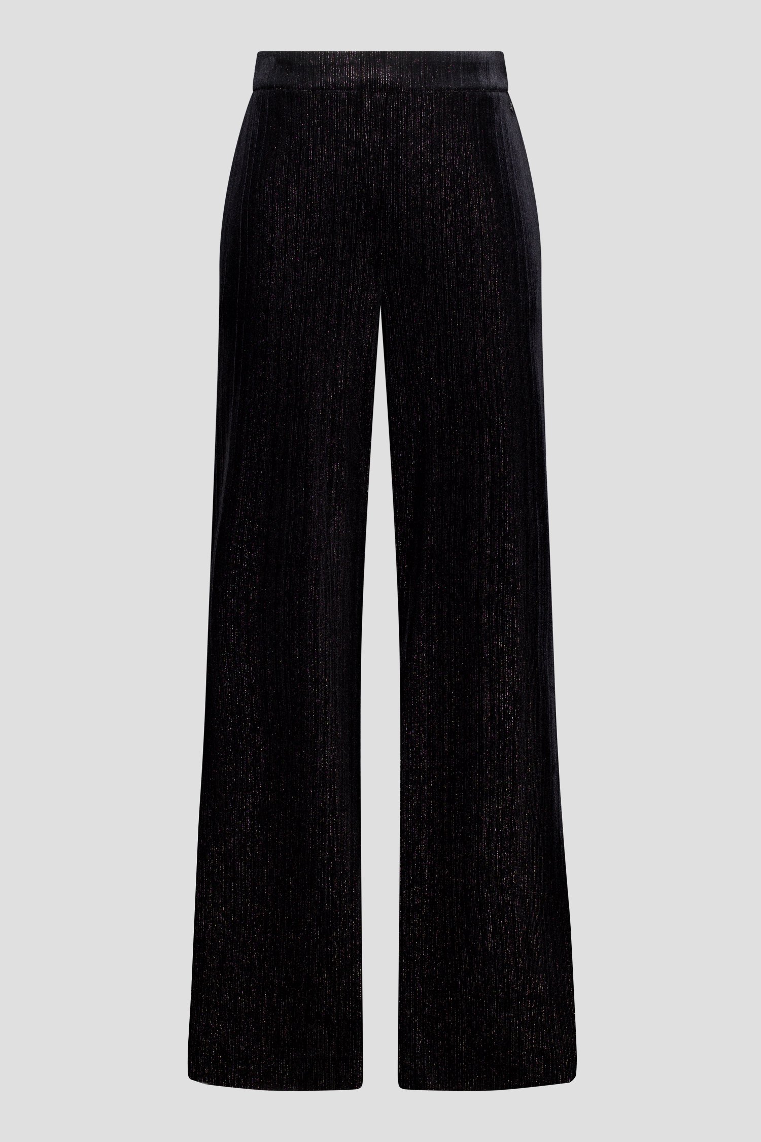 Productfoto 1 van Wijde zwarte glitterbroek door Claude Arielle voor Dames