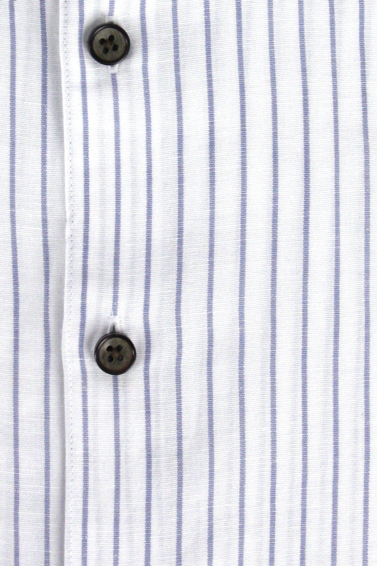 Wit-blauw gestreept hemd met linnen - slim fit van Upper East voor Heren