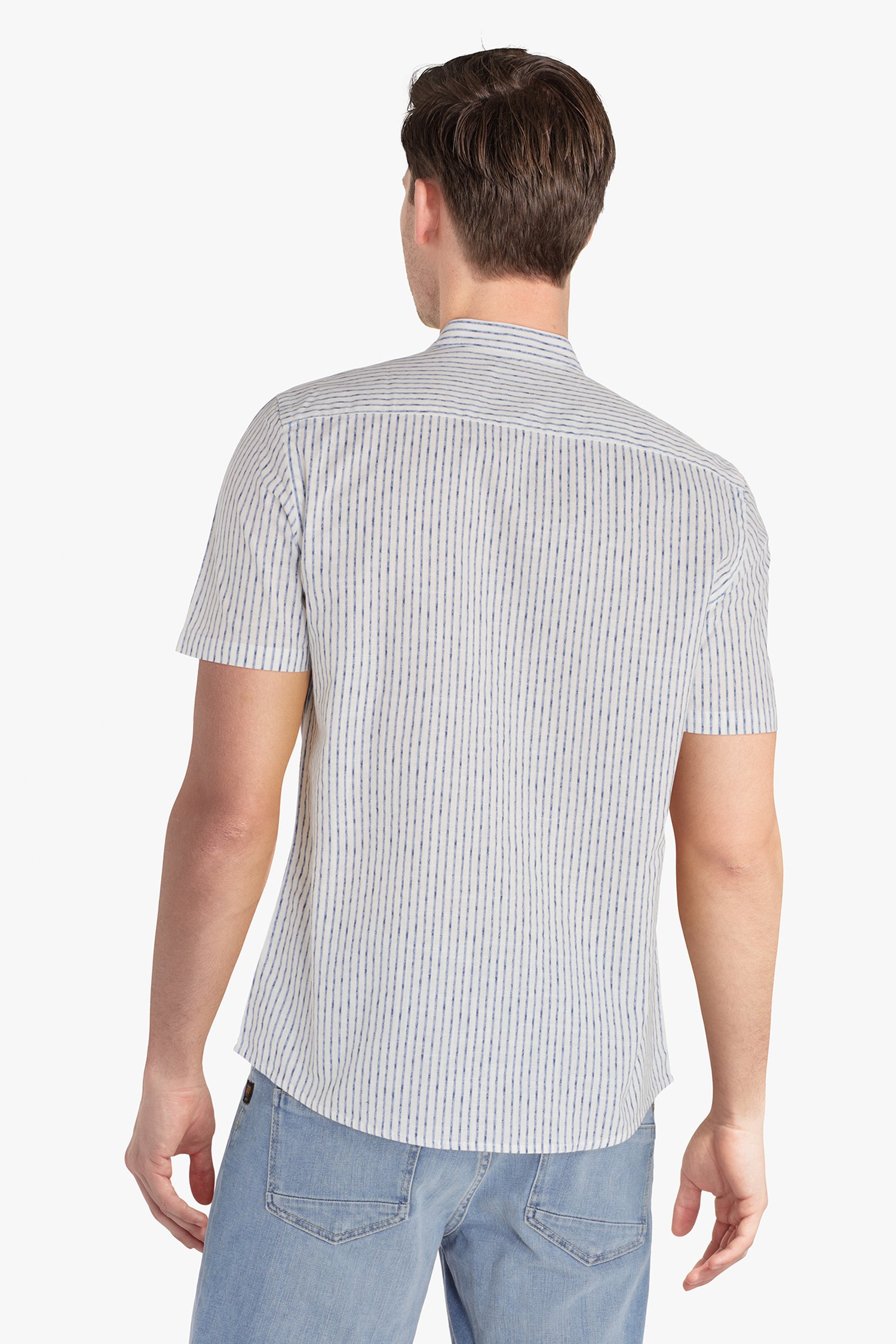 Wit gestreept hemd - regular fit van Casual Friday voor Heren