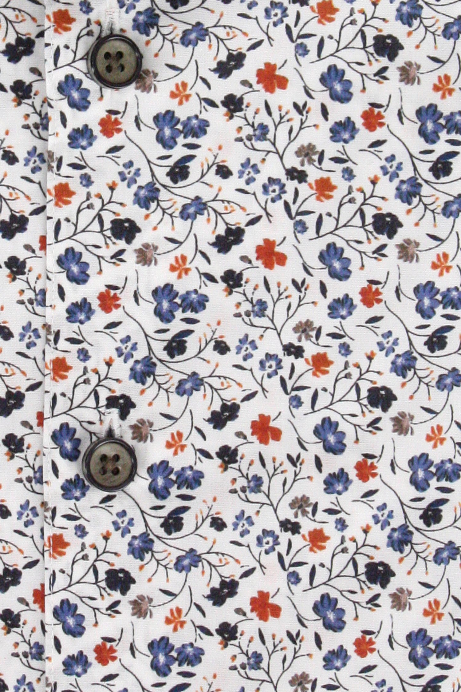 Wit hemd met fijne bloemenprint - Regular fit van Upper East voor Heren