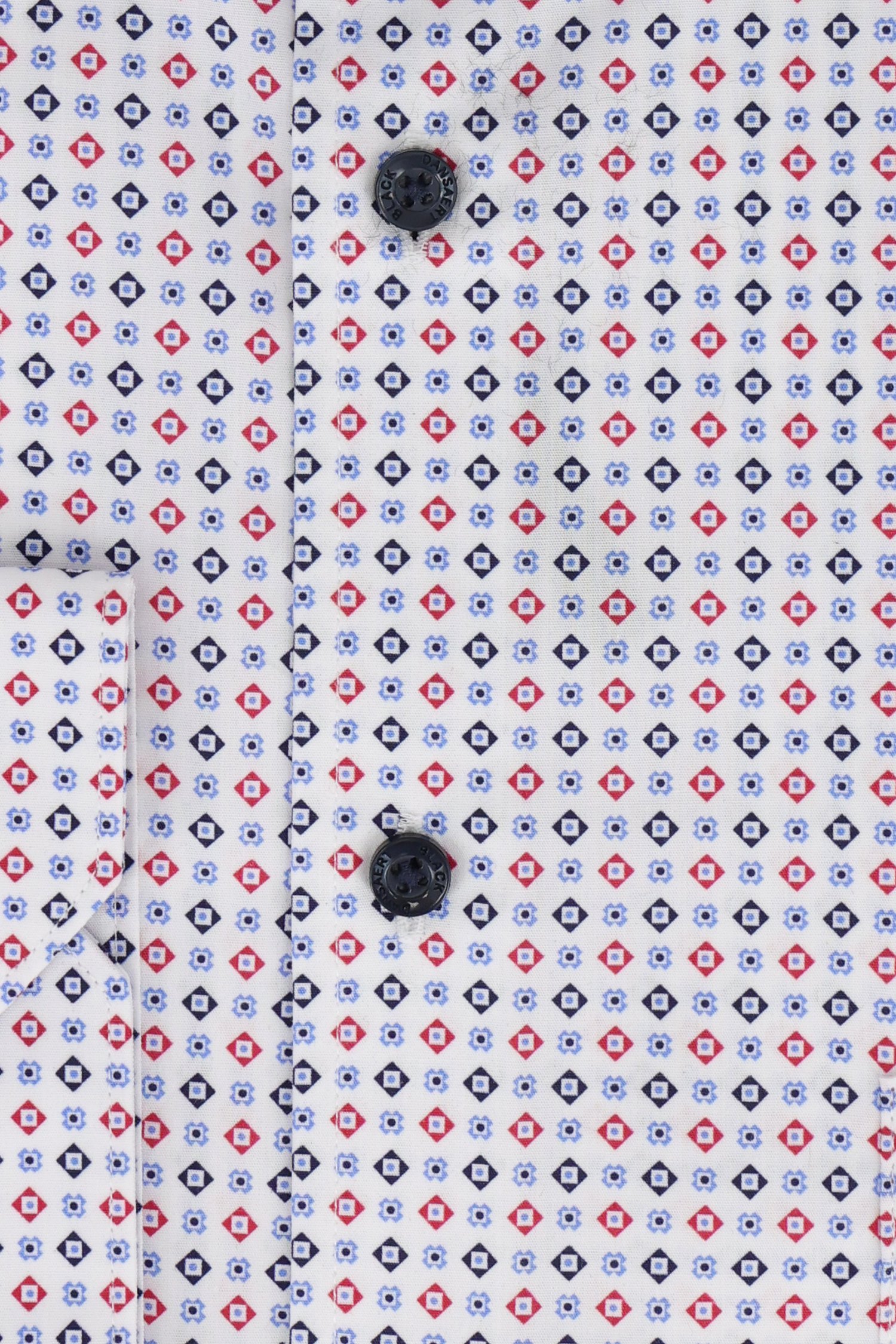 Wit hemd met fijne print - Regular fit van Dansaert Black voor Heren