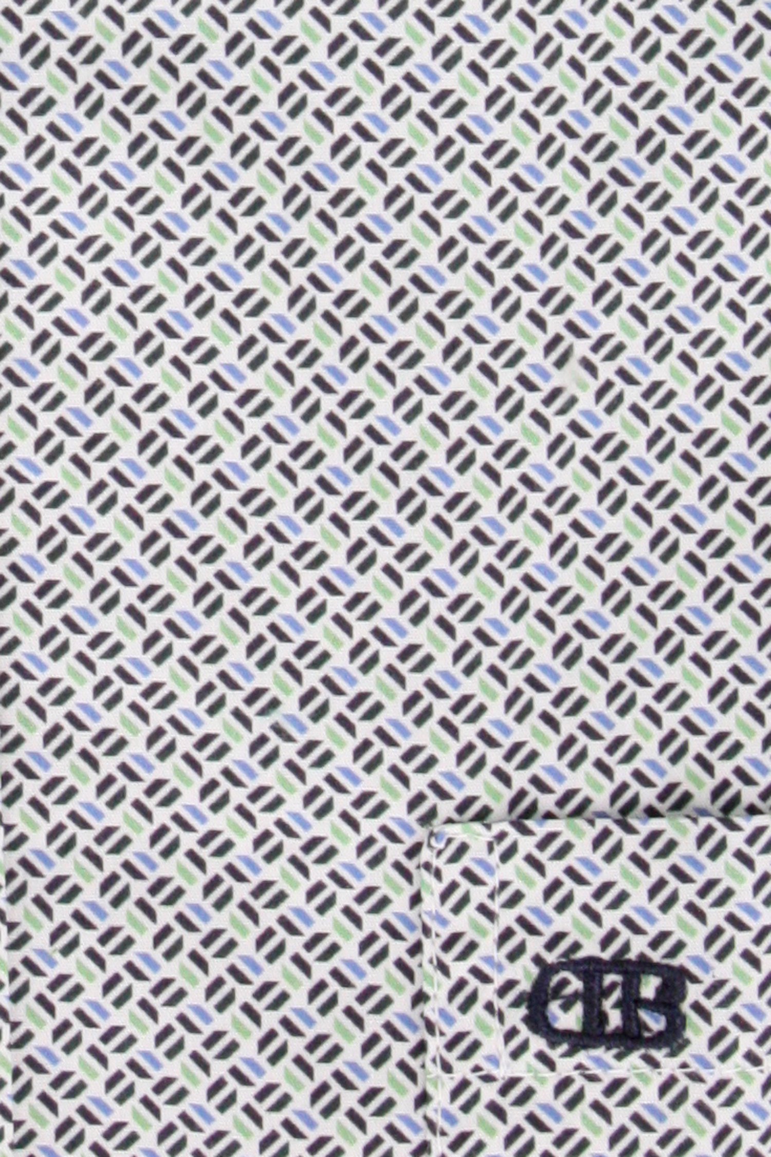 Wit hemd met fijne print - Regular fit van Dansaert Blue voor Heren