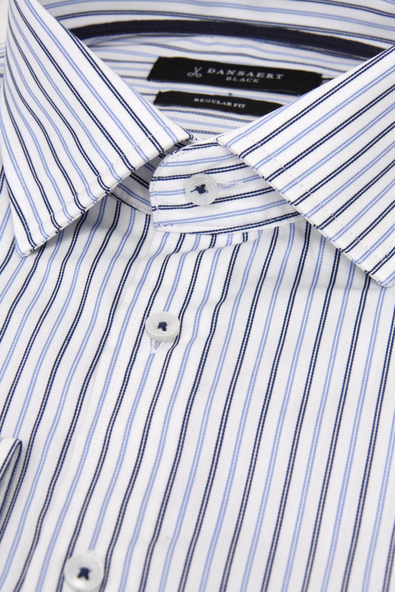 Wit hemd met gestreepte print - Regular fit  van Dansaert Black voor Heren