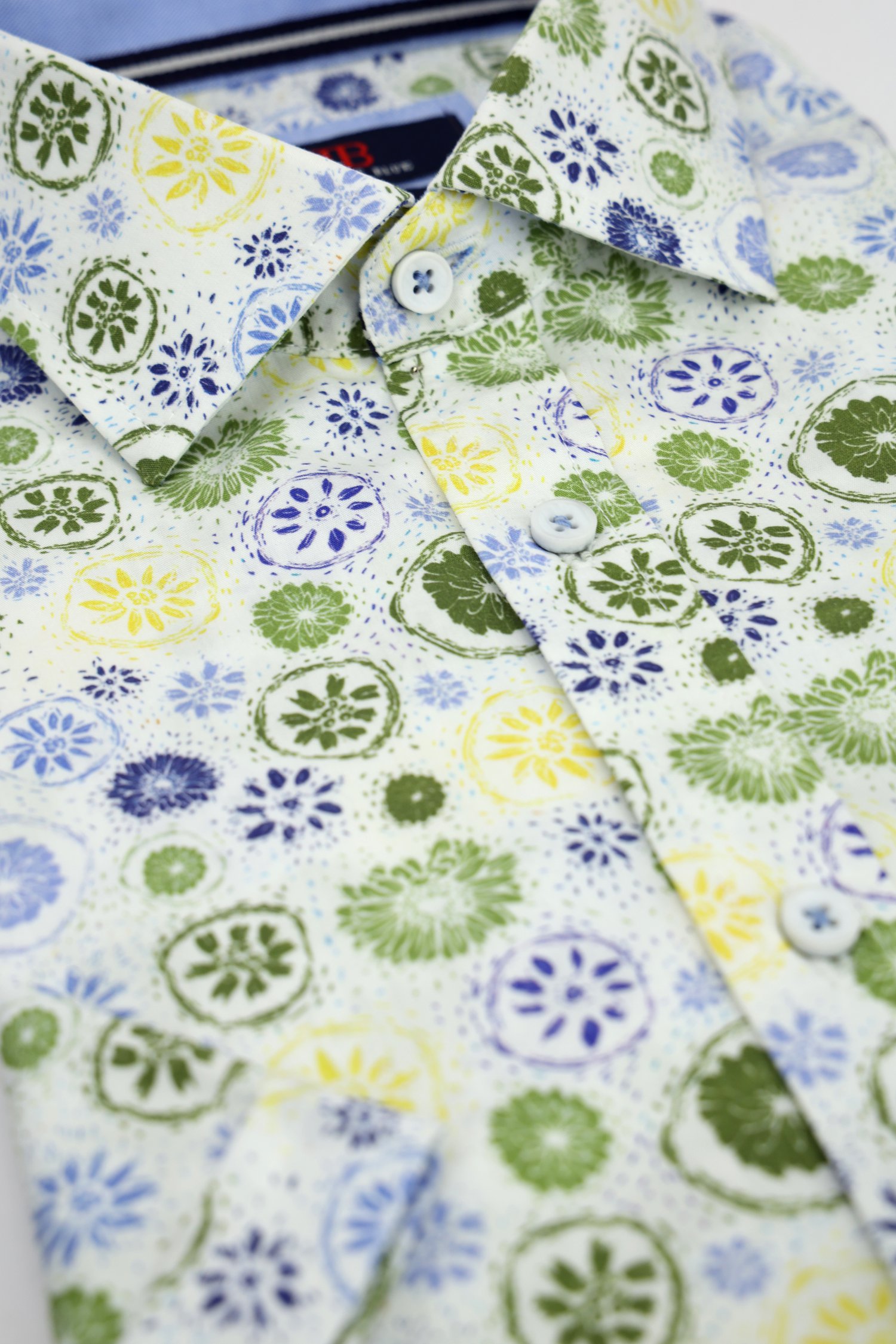Wit hemd met grafische print - Regular fit van Dansaert Blue voor Heren