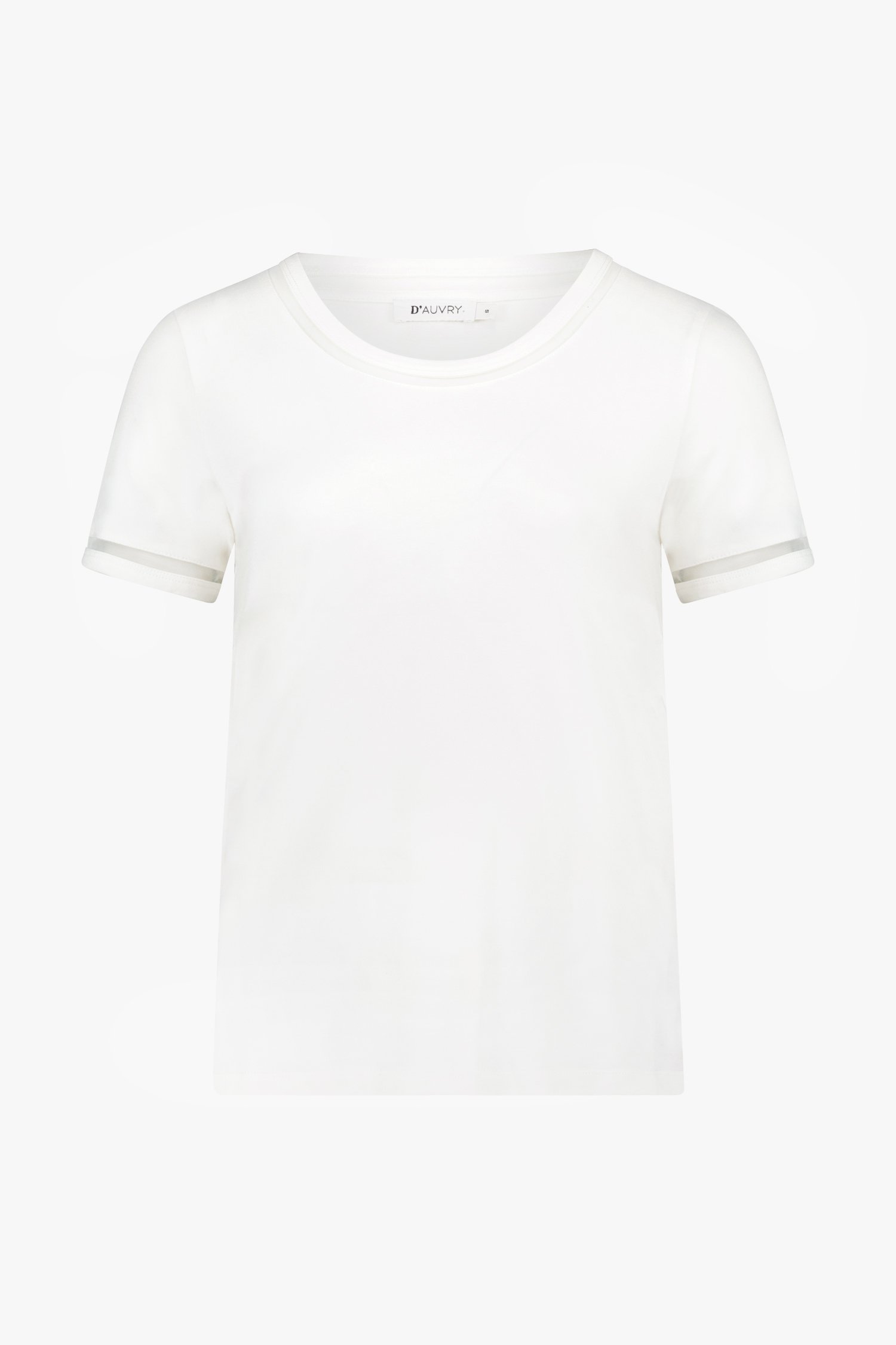 Wit T-shirt met doorschijnend detail van D'Auvry voor Dames