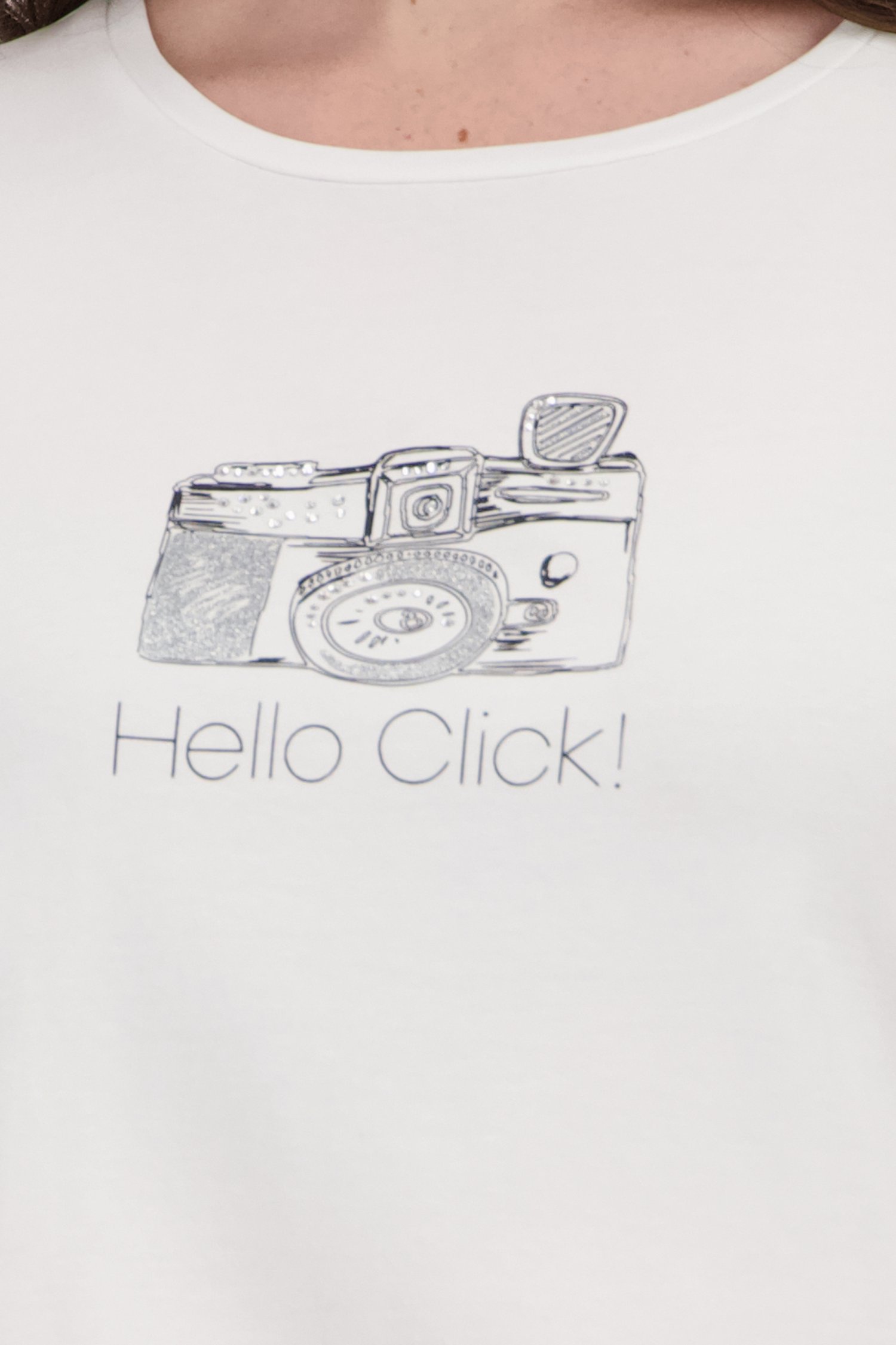Wit T-shirt met opdruk van More & More voor Dames