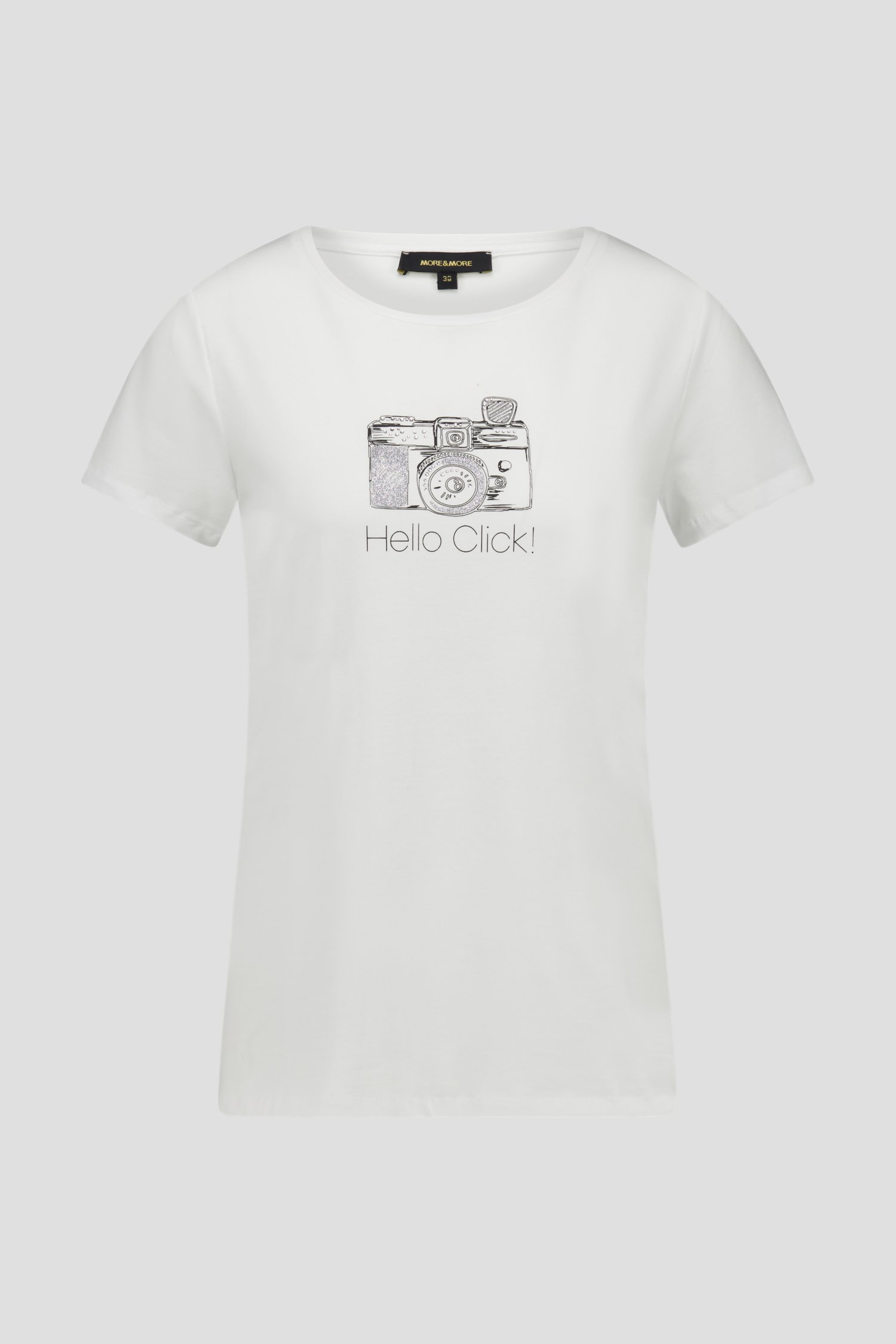 Wit T-shirt met opdruk van More & More voor Dames