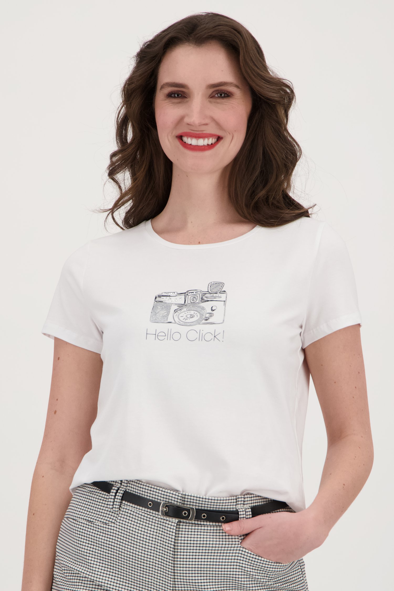 Wit T-shirt met opdruk van More & More voor Dames