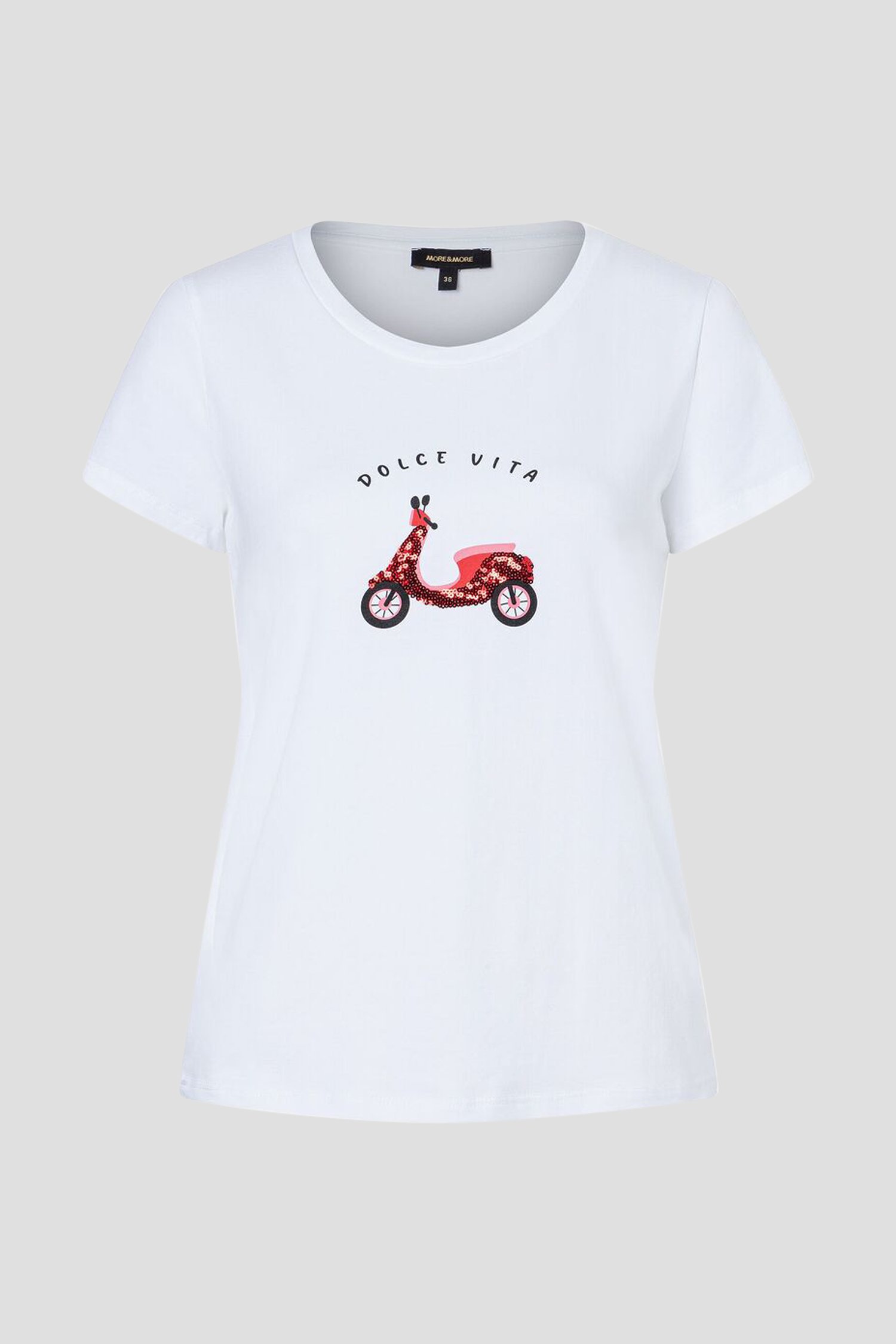 Wit T-shirt met opdruk van More & More voor Dames