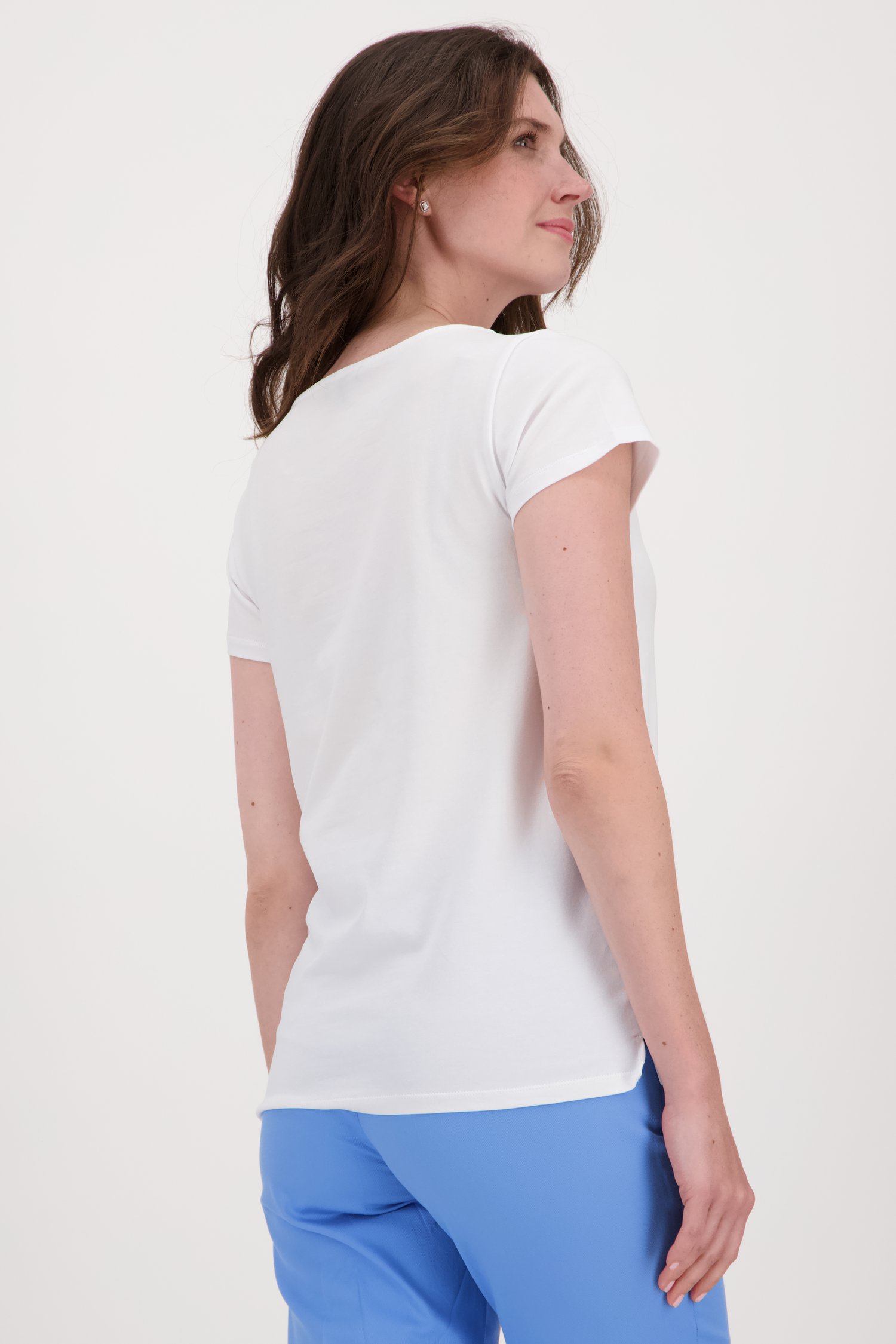 Wit T-shirt met opdruk van More & More voor Dames