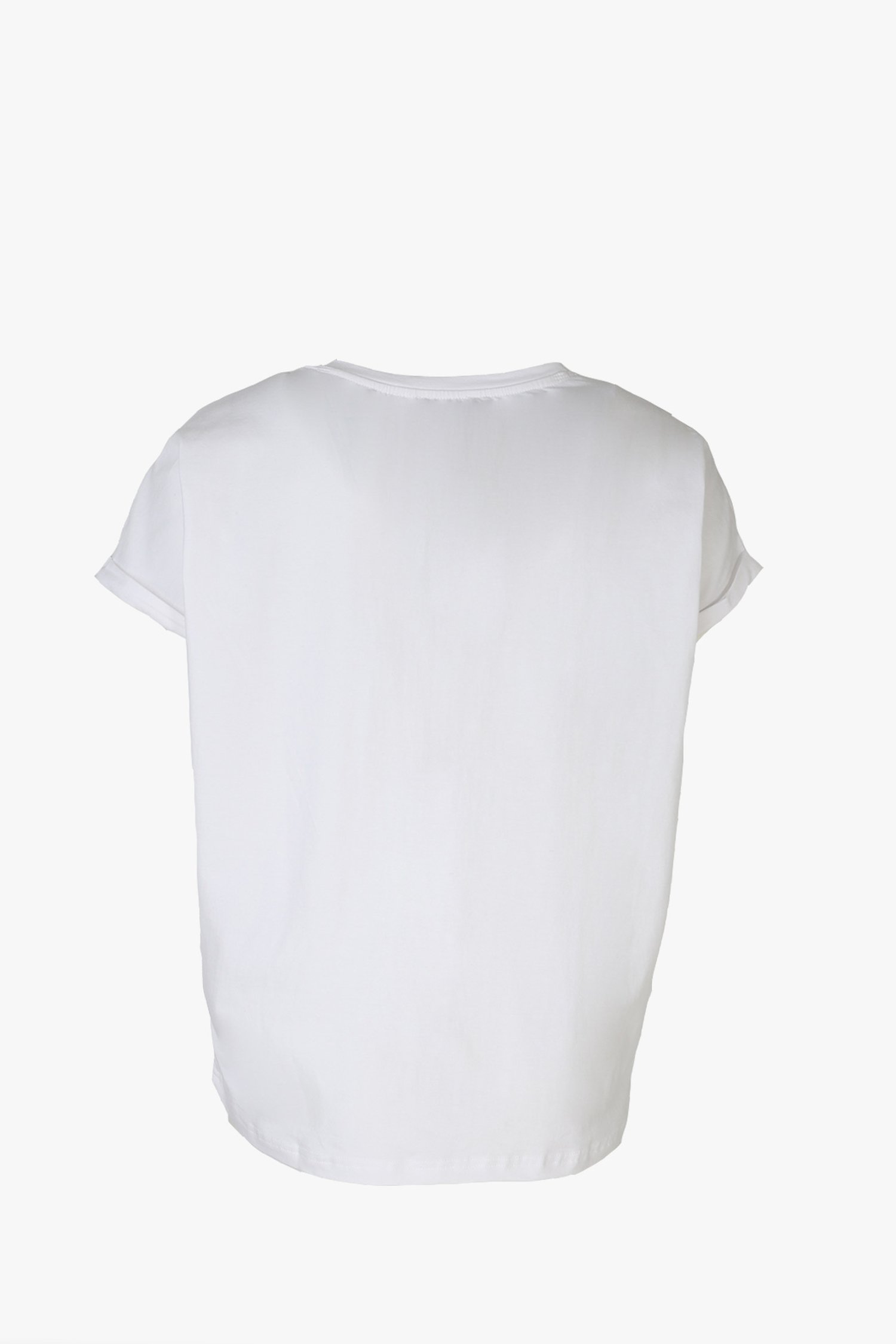 Wit T-shirt met print en strass van Bicalla voor Dames