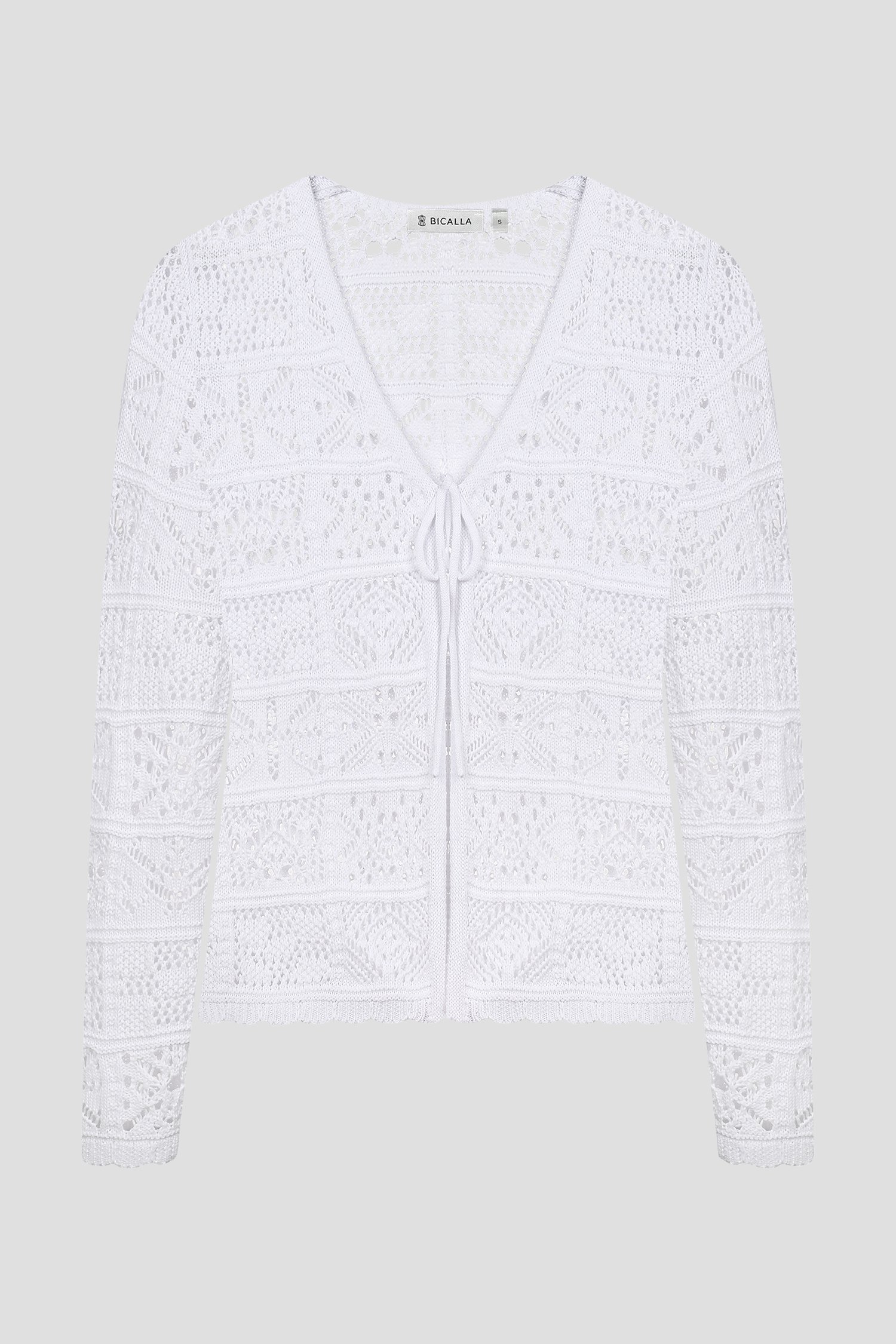 Witte ajour gebreide cardigan van Bicalla voor Dames