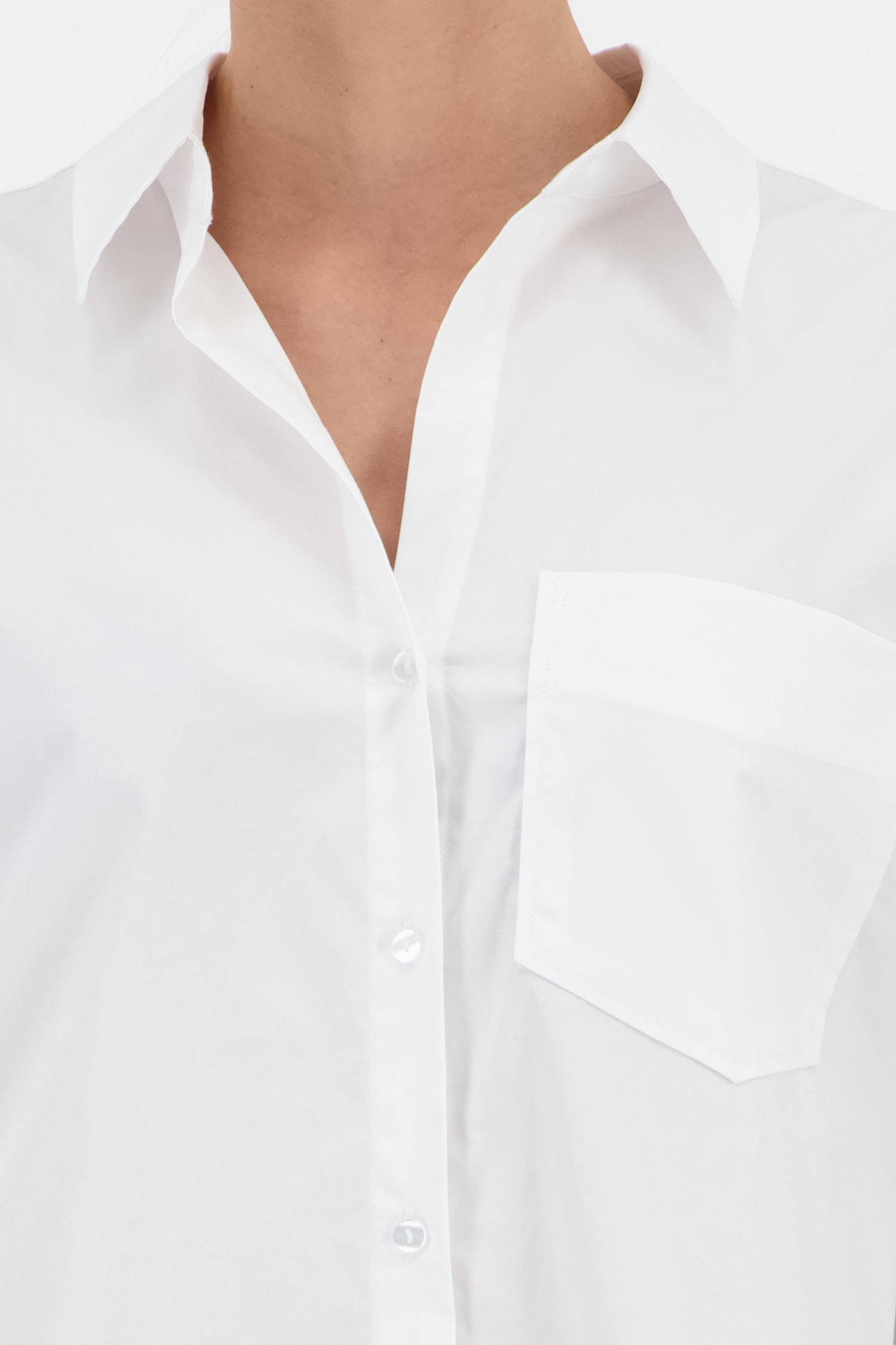Witte blouse met borstzak van Louise voor Dames