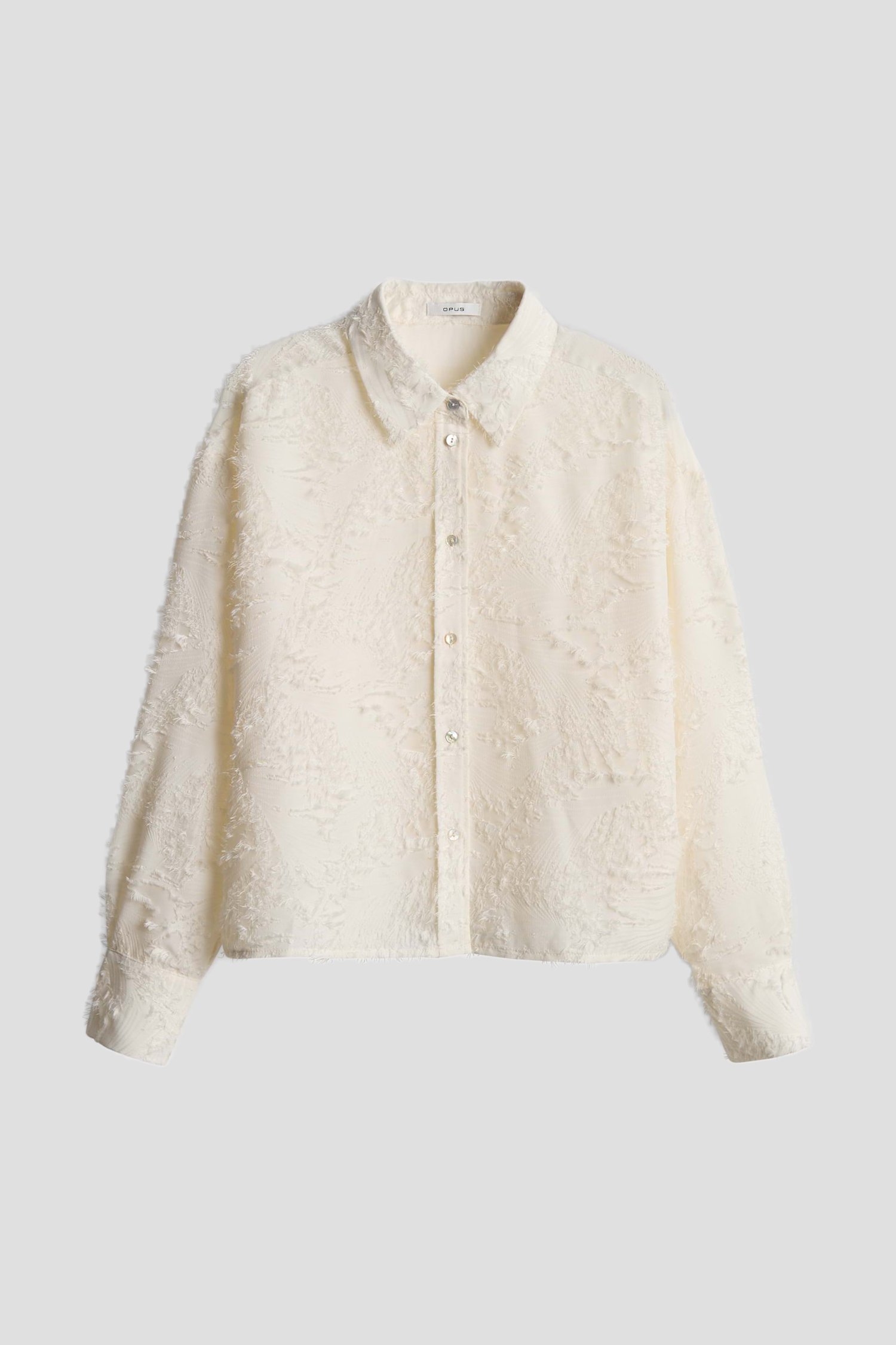 Productfoto 1 van Witte blouse met fijne franjes door Opus voor Dames