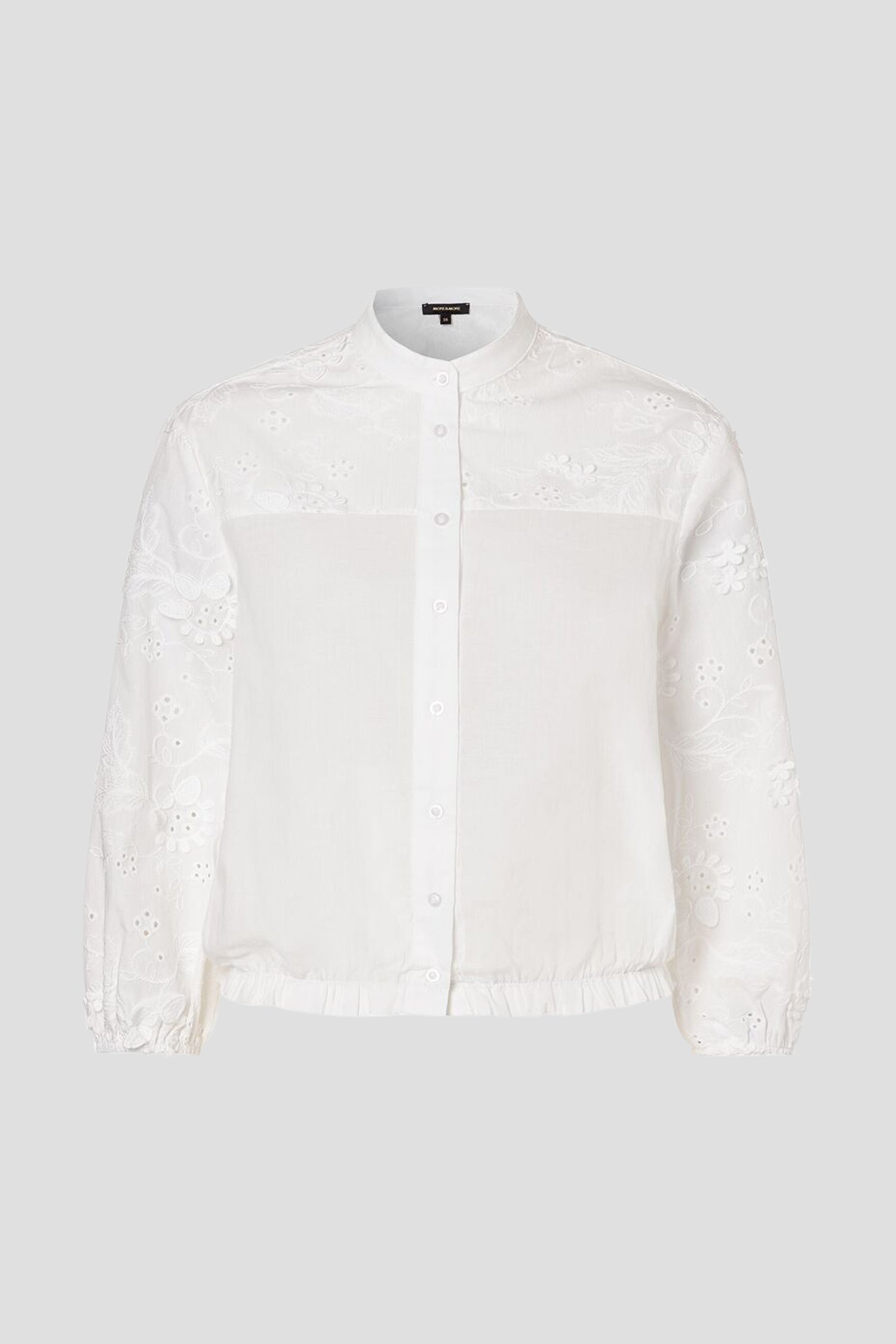 Witte blouse met geborduurd bloemenmotief van More & More voor Dames